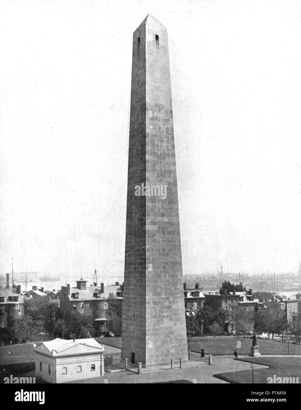 Bunker Hill Monument, Charlestown, Massachusetts, USA, c1900.  Creator: Unknown. Stock Photo