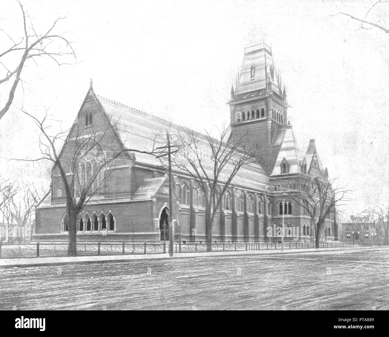 Memorial Hall, Cambridge, Massachusetts, USA, c1900.  Creator: Unknown. Stock Photo