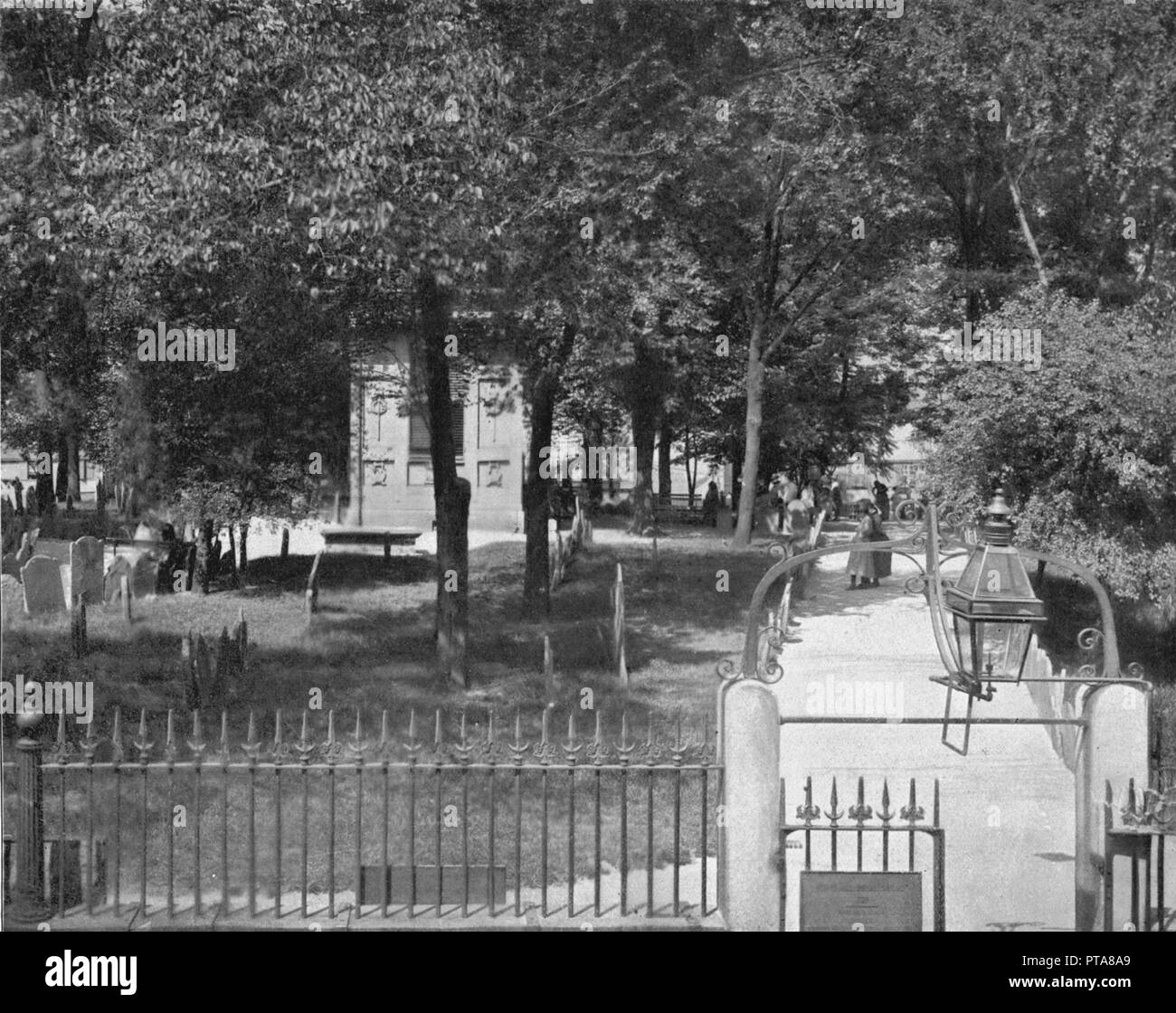 Copps Hill Cemetery, Boston, USA, c1900. Creator: Unknown. Stock Photo