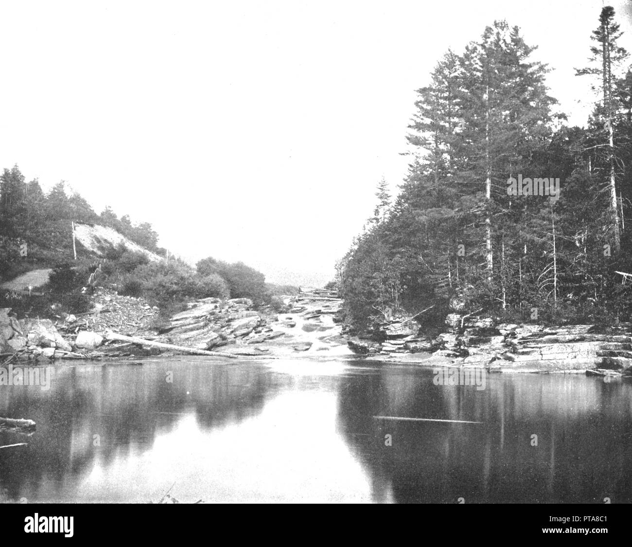 On the Ammonoosuc River, White Mountains, New Hampshire, USA, c1900.  Creator: Unknown. Stock Photo
