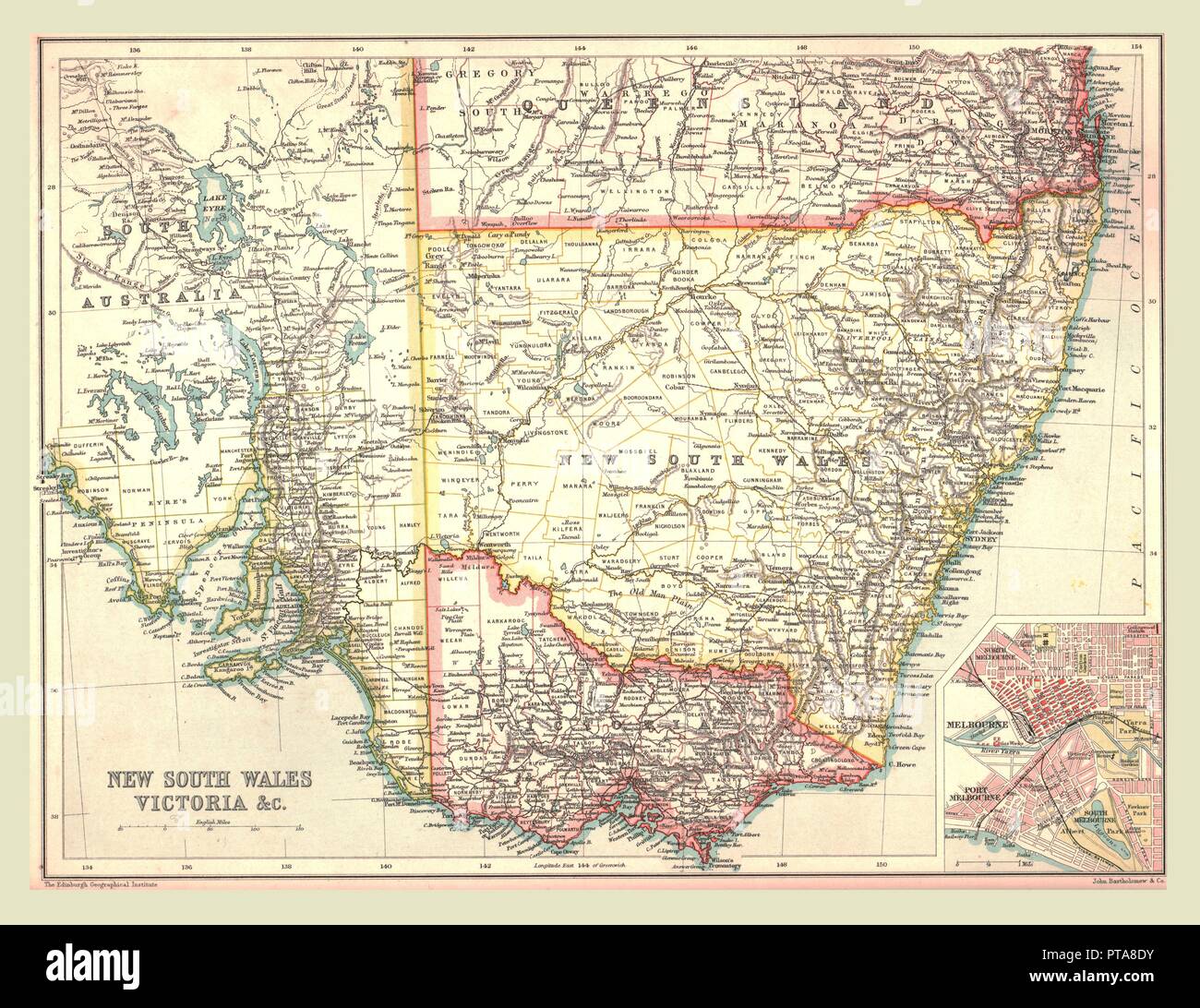 Map Of New South Wales And Victoria 1902 Creator Unknown PTA8DY 