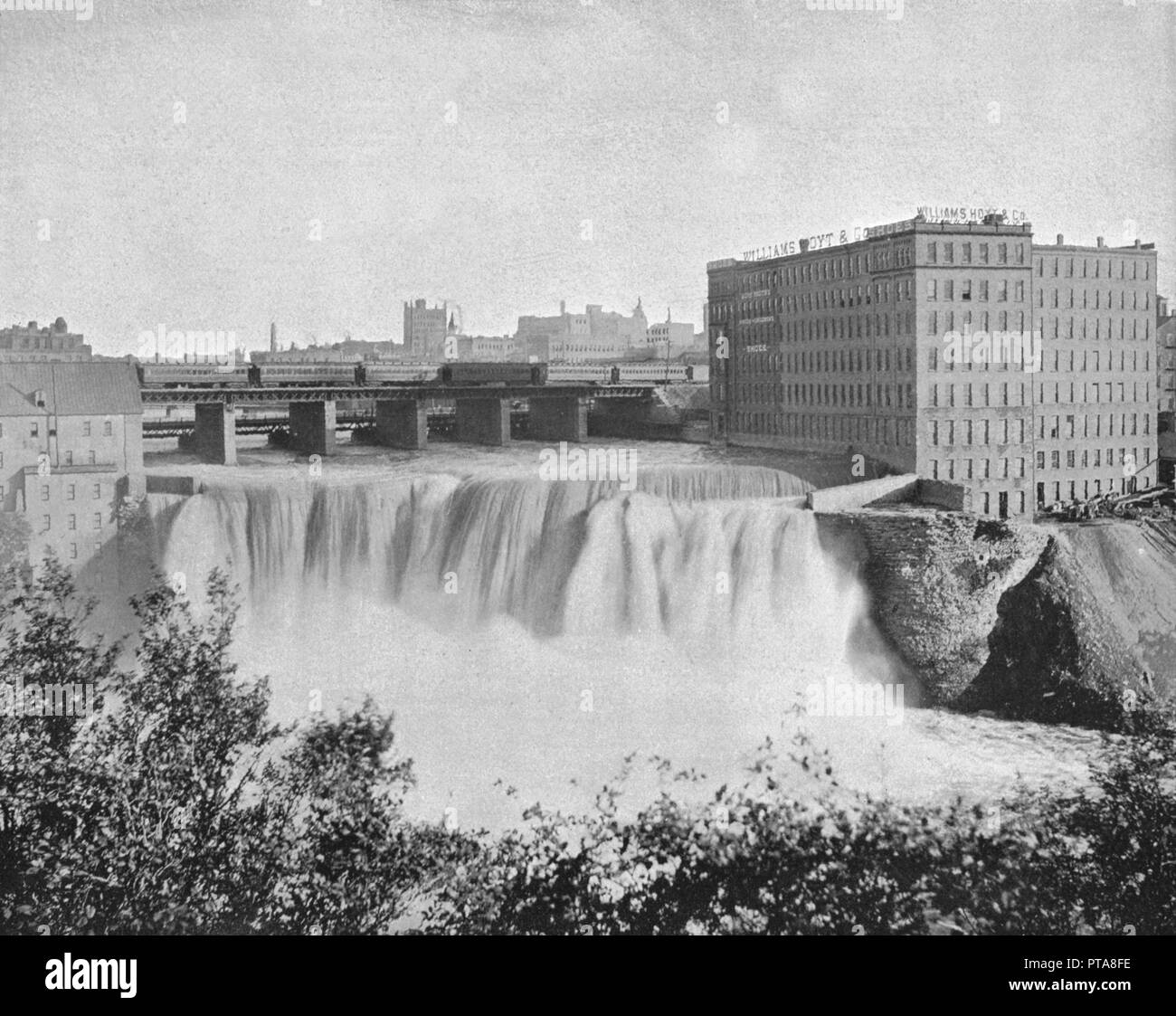 Genesee Falls, Rochester, New York State, USA, c1900.  Creator: Unknown. Stock Photo