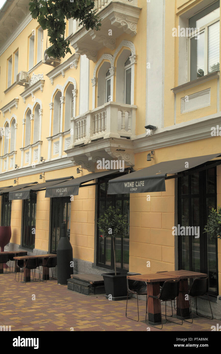 Kazakhstan; Almaty, Wine Cafe, street scene Stock Photo - Alamy
