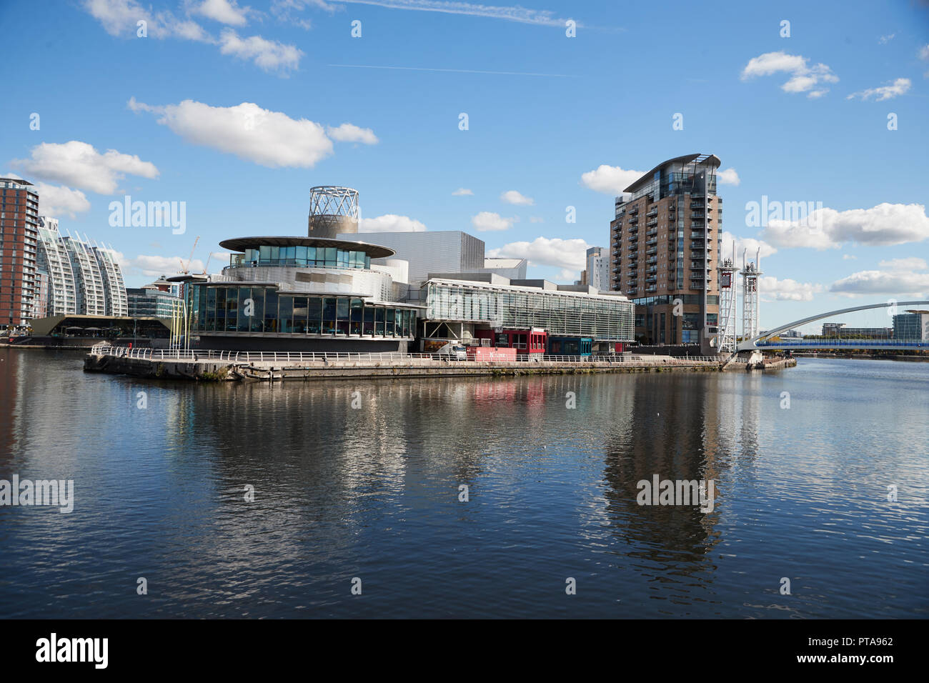 The Lowry Theatre, Salford Quays, Manchester, England Stock Photo