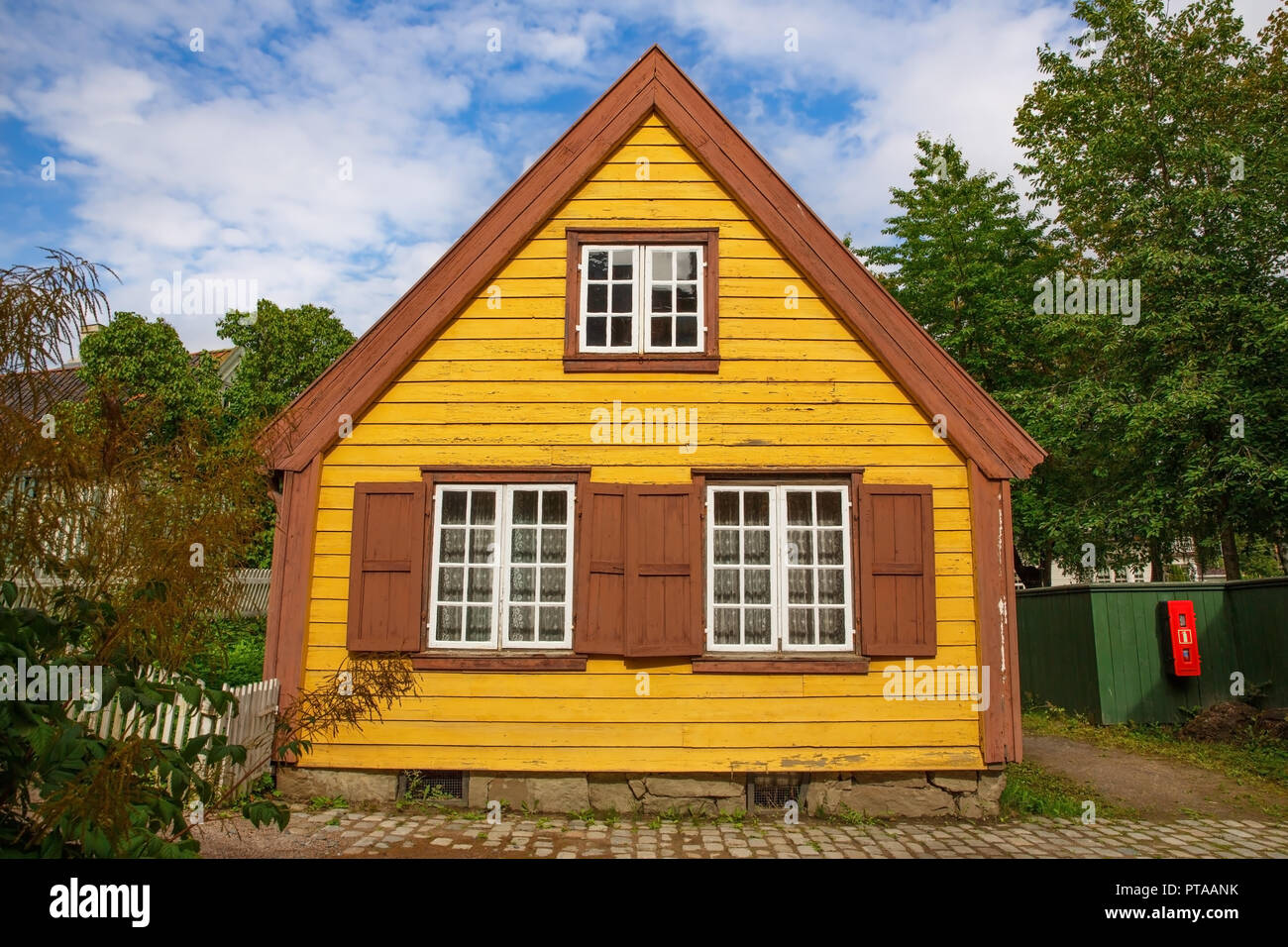 Traditional old house in Oslo, Norway Stock Photo Alamy