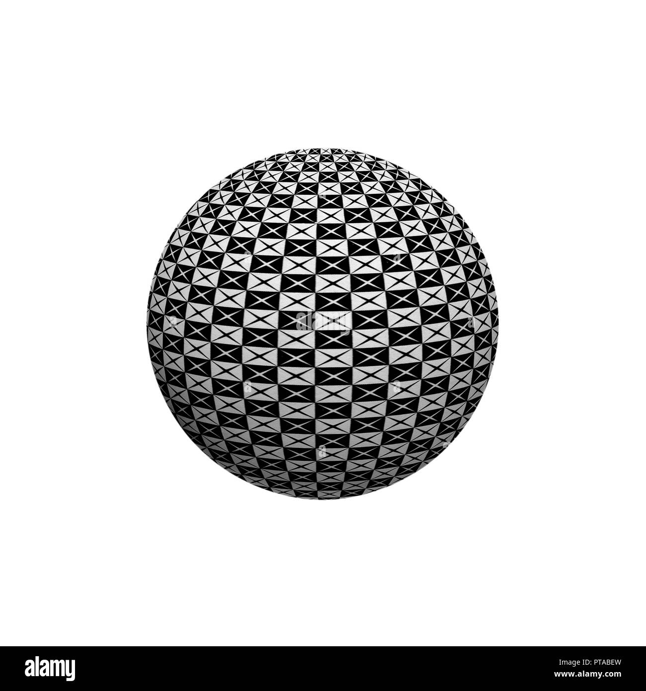 Abstract 3D sphere with interesting pattern. Illustration. Stock Photo