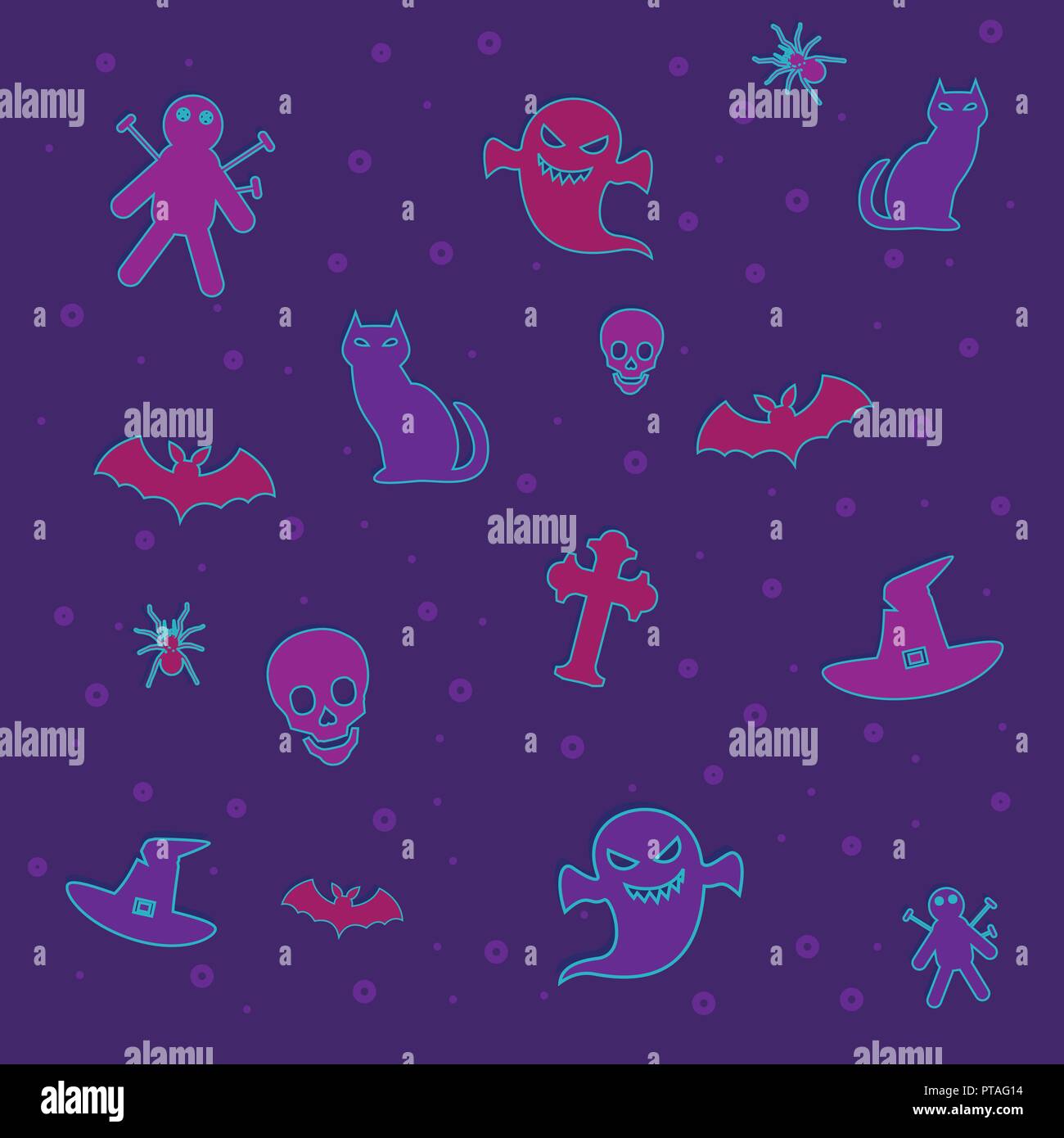Halloween pattern background vector illustration Stock Vector Image ...