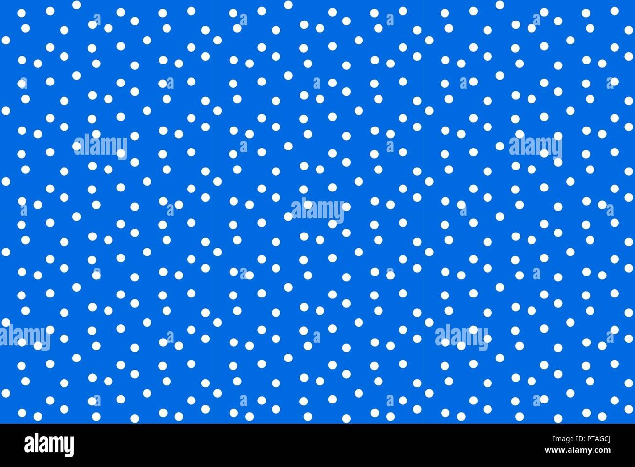 Blue bright background in white dots polka seamless pattern vector ...