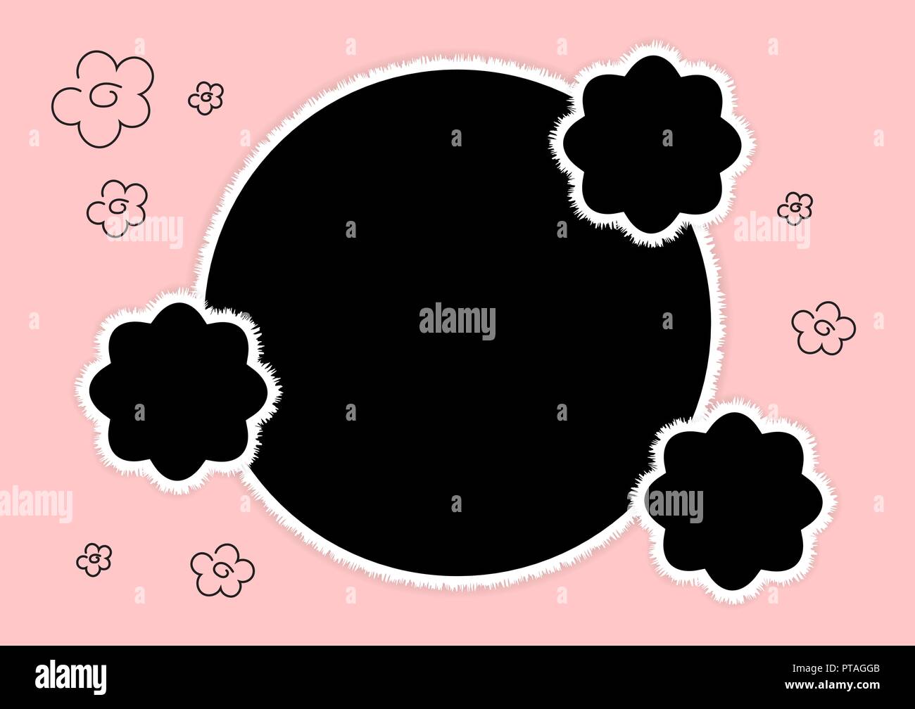 Download Photo Collage Template For Baby Or Kids Set Flowers And Round Frame Vector Illustration Stock Vector Image Art Alamy PSD Mockup Templates