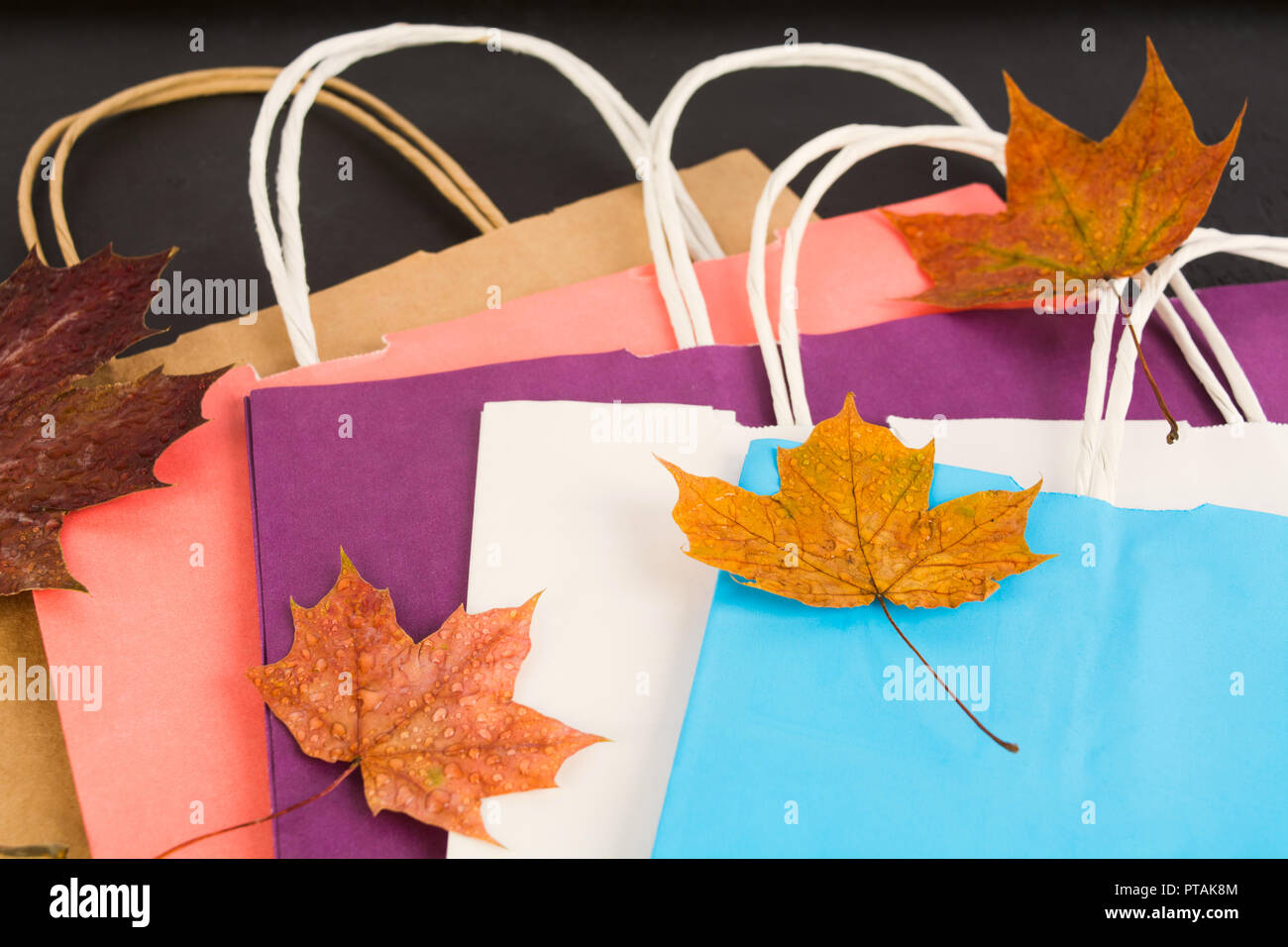 Tree leaves brown paper bags hires stock photography and images Alamy