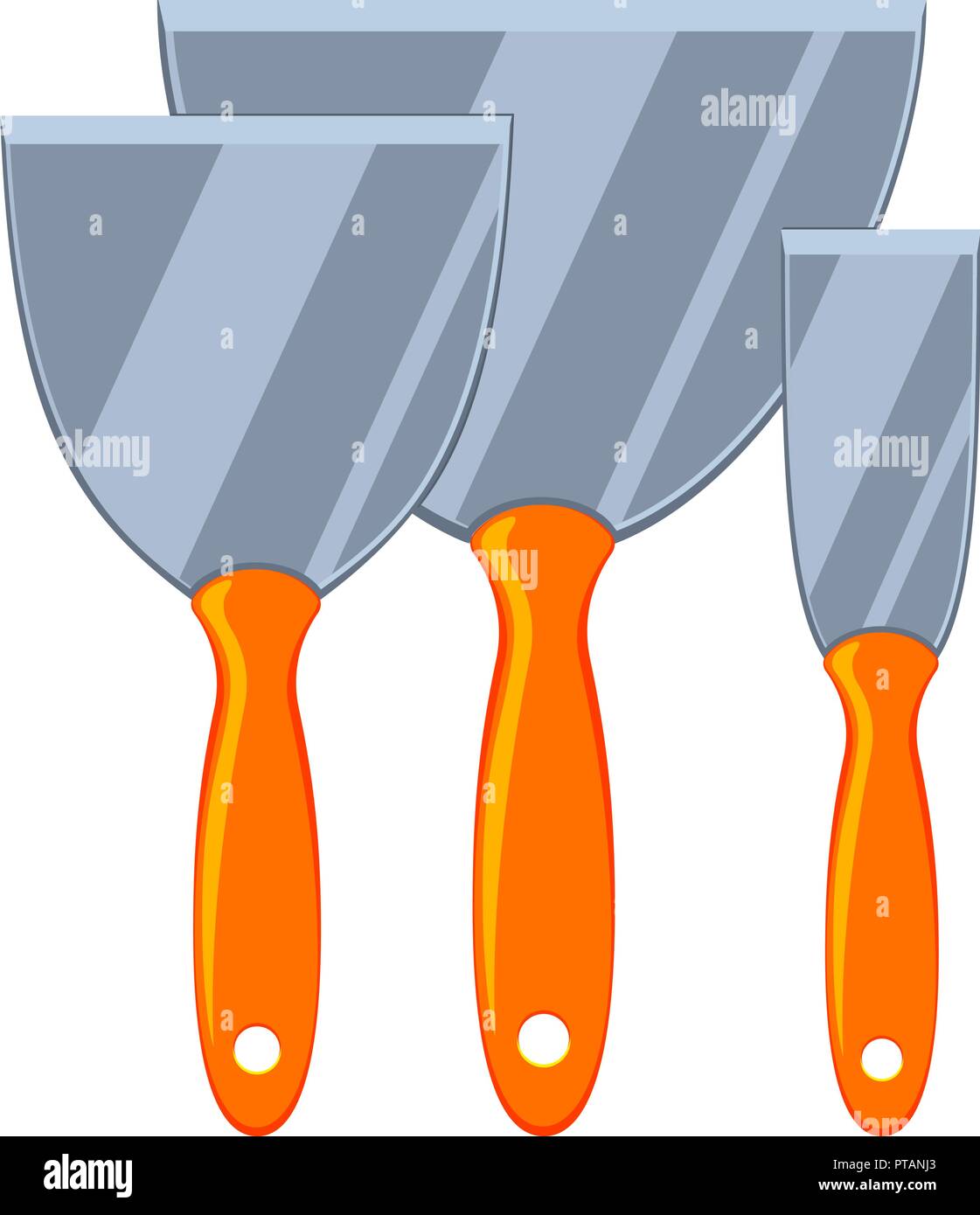 Colorful cartoon metal spatula set Stock Vector Image & Art Alamy