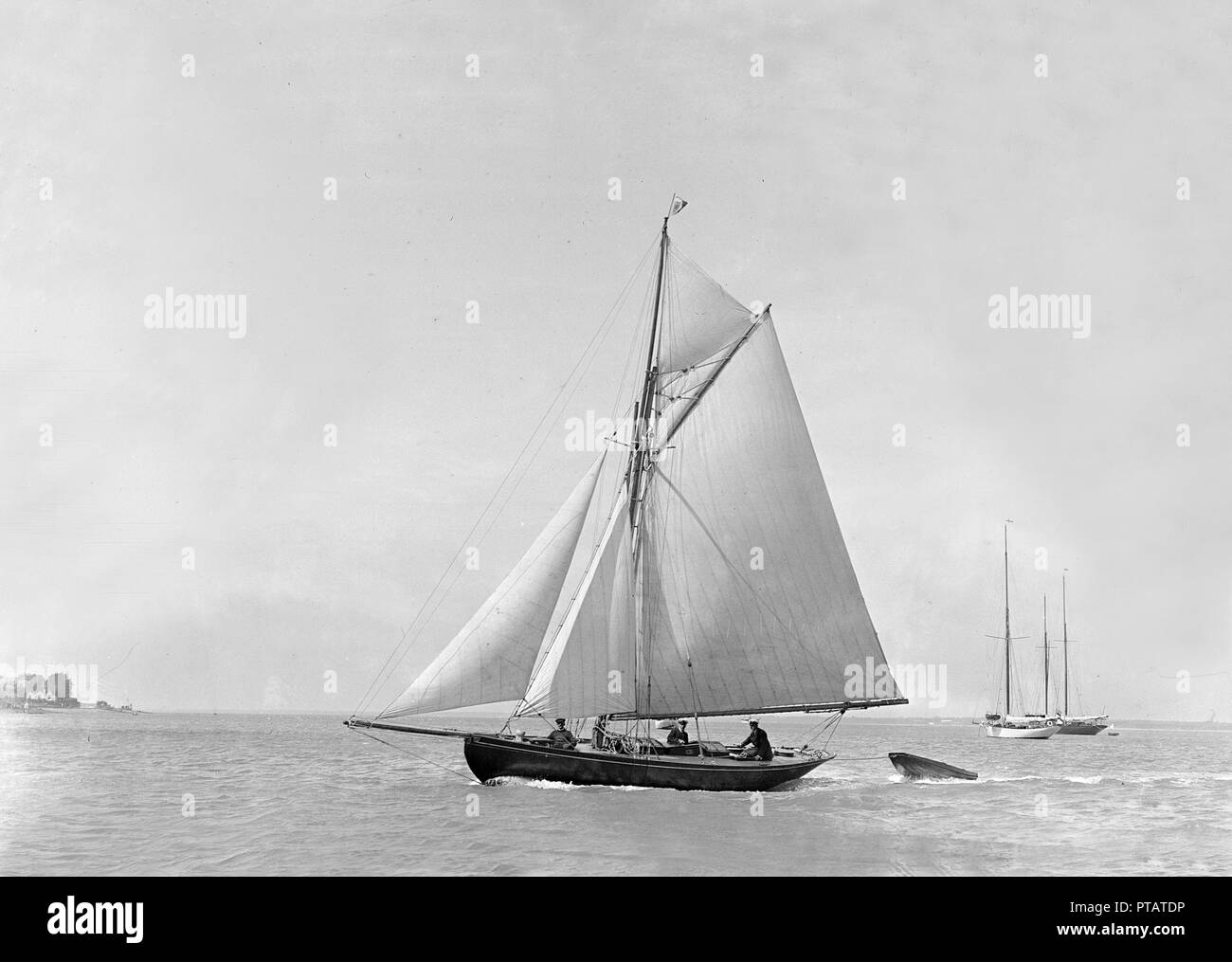 The 9 ton auxilary cutter 'Grayling', 1921. Creator: Kirk & Sons of Cowes. Stock Photo