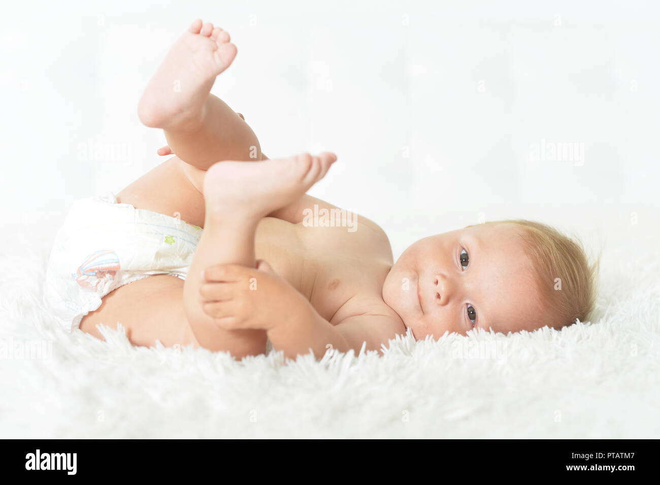 Portrait of a cute beautiful baby boy Stock Photo - Alamy