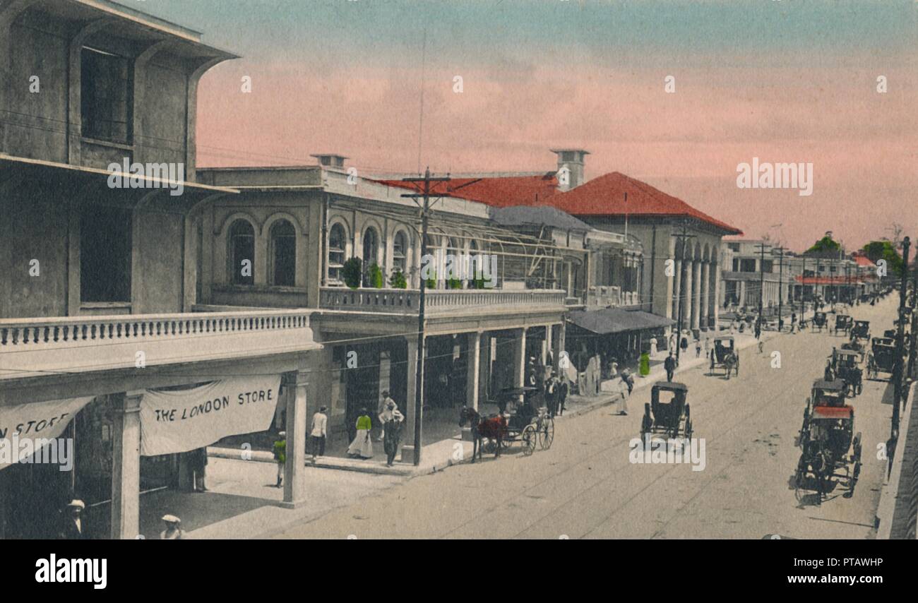 'King Street, looking north, Kingston, Jamaica', early 20th century. Creator: Unknown. Stock Photo