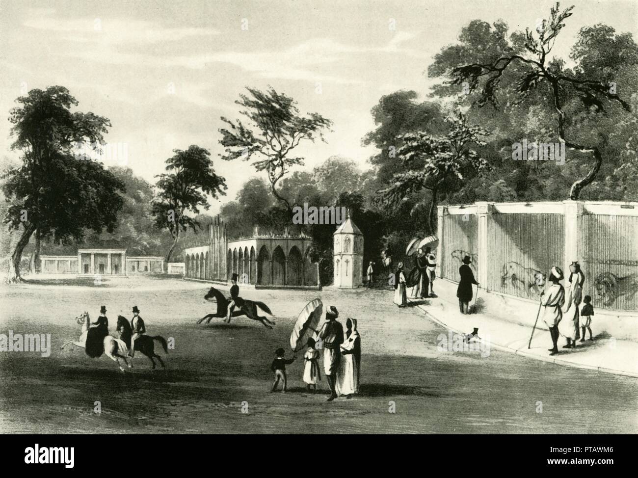 'The Menagerie in Barrackpore Park, 1820', (1925). Creator: Unknown. Stock Photo