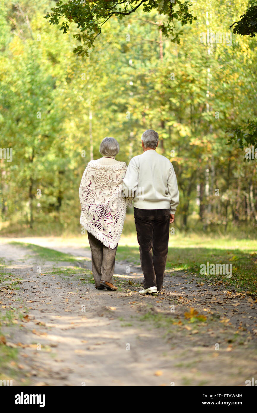 Elderly Couple Walking