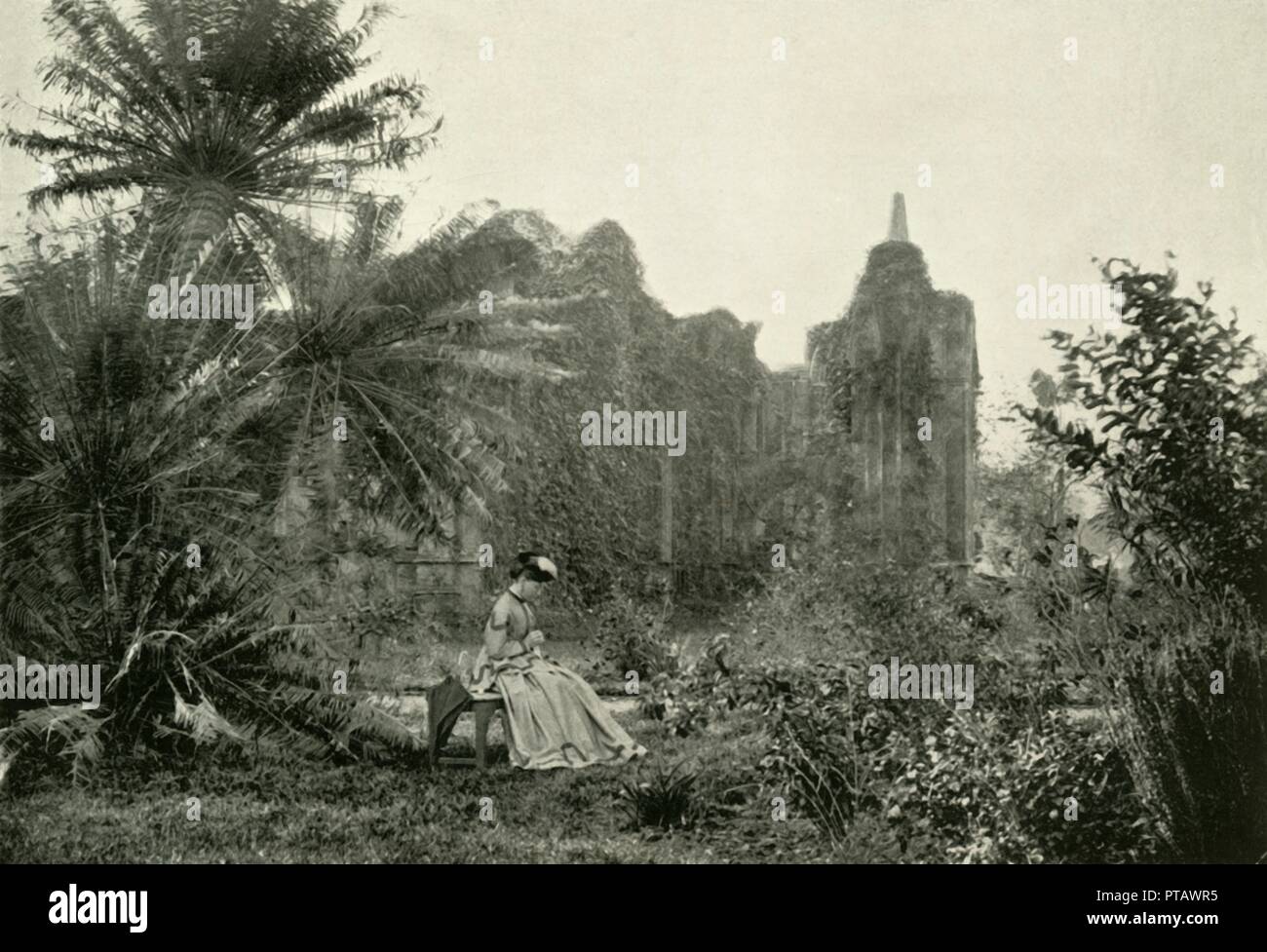 'Gothic Ruin in Barrackpore Garden, c1870', (1925). Creator: Unknown. Stock Photo