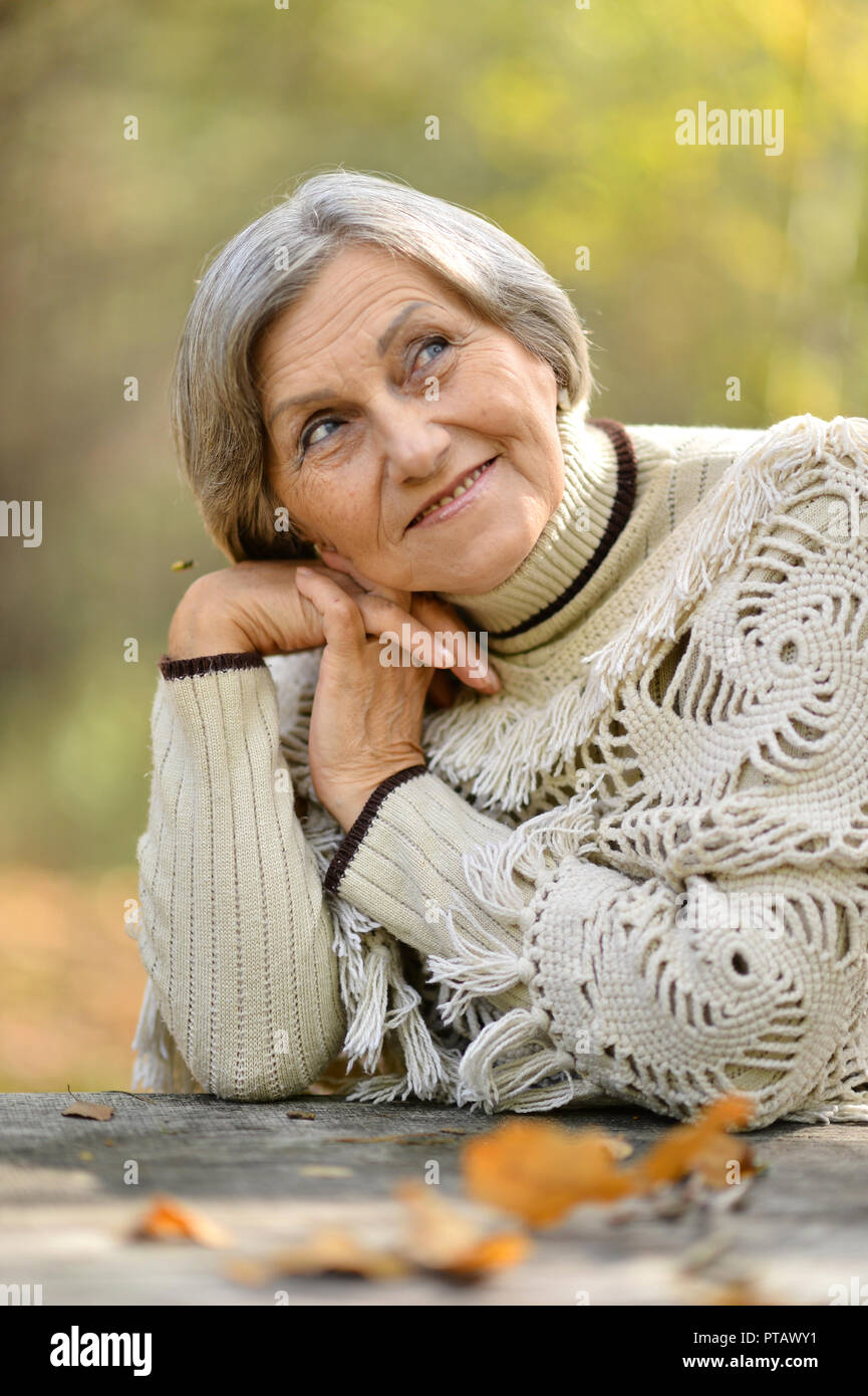 Senior woman on nature hi-res stock photography and images - Alamy