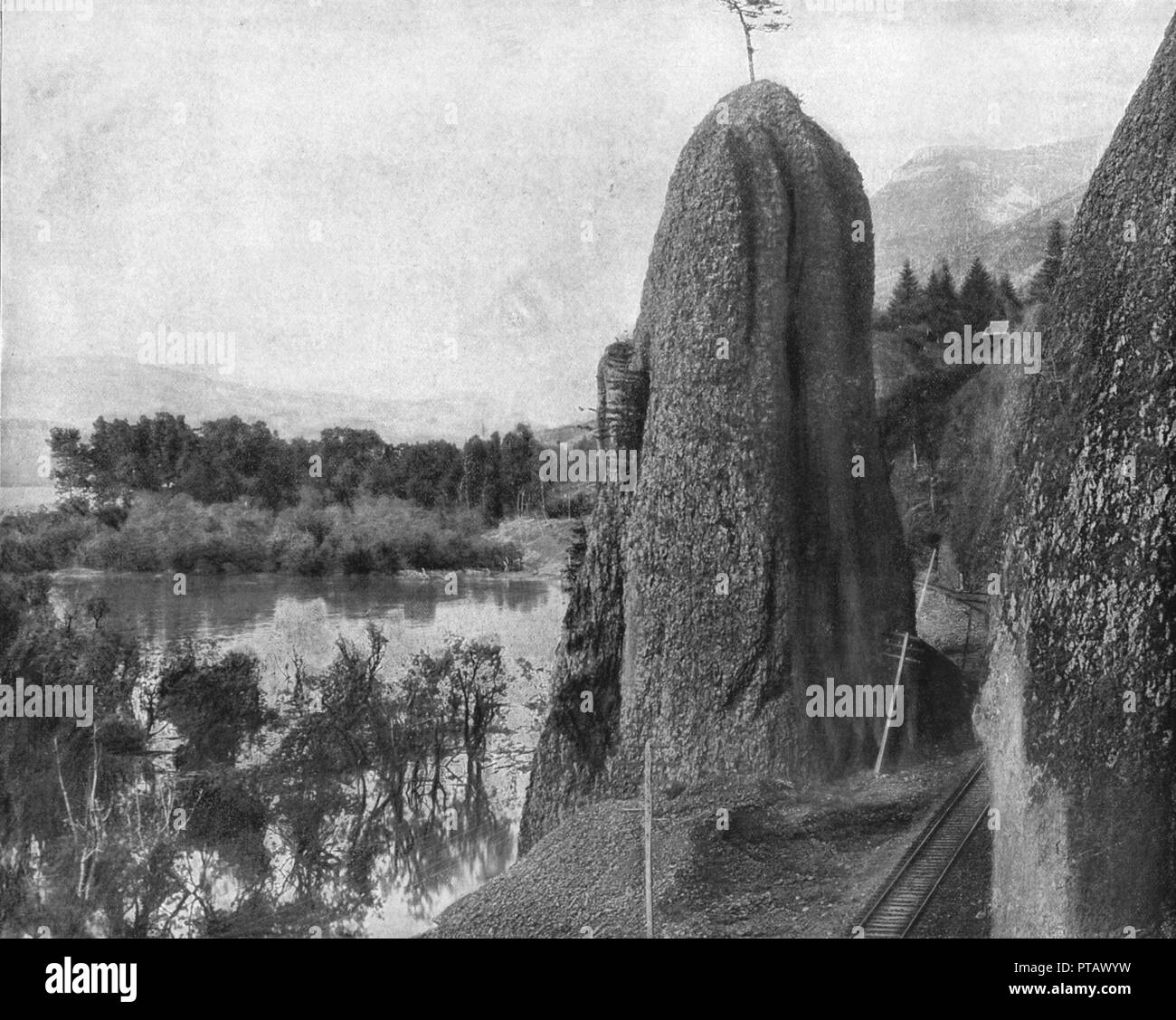 Pillars of Hercules, Columbia River, USA, c1900. Creator: Unknown Stock ...