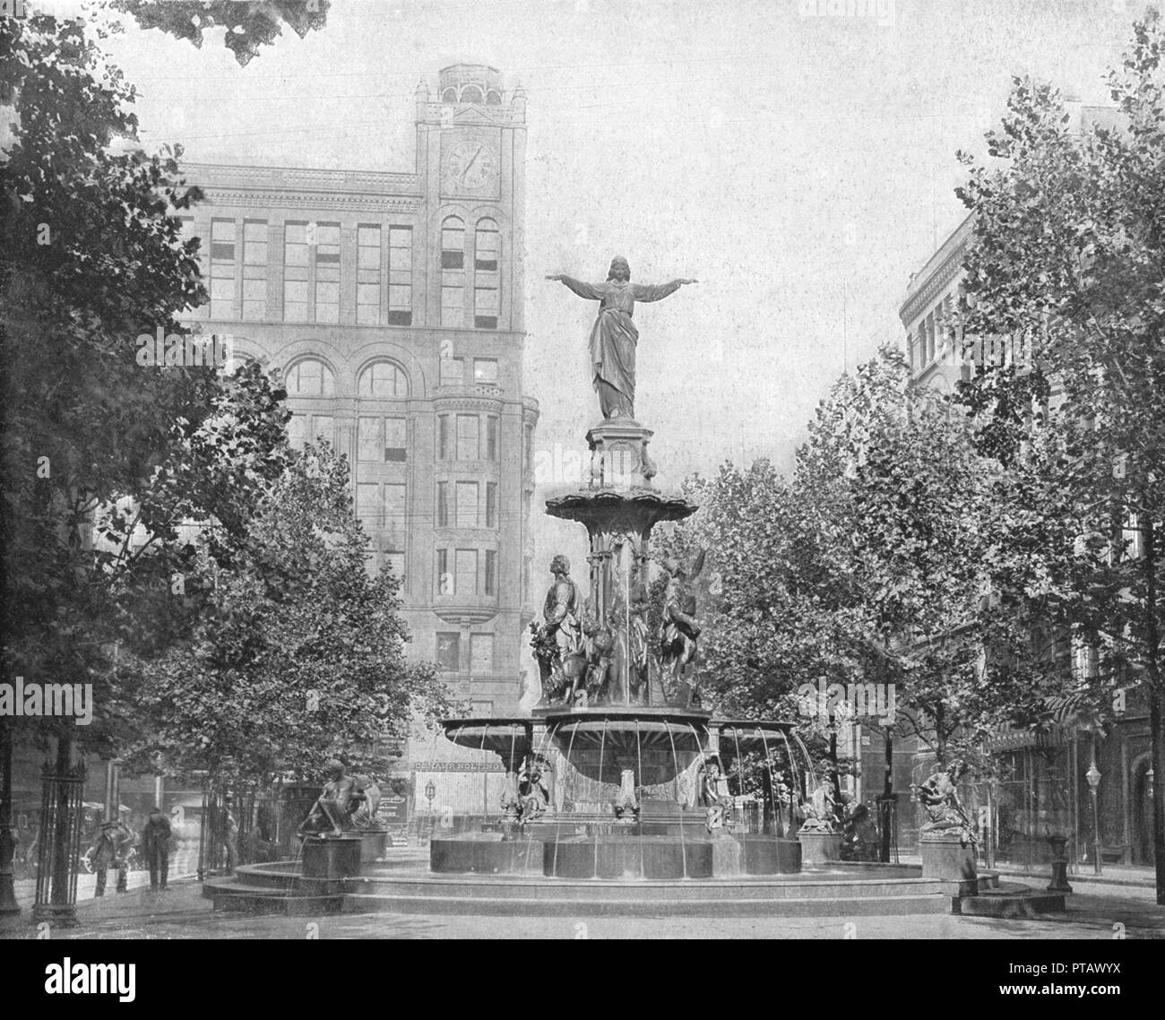 Fountain Square, Cincinnati, Ohio, USA, c1900. Creator Unknown Stock