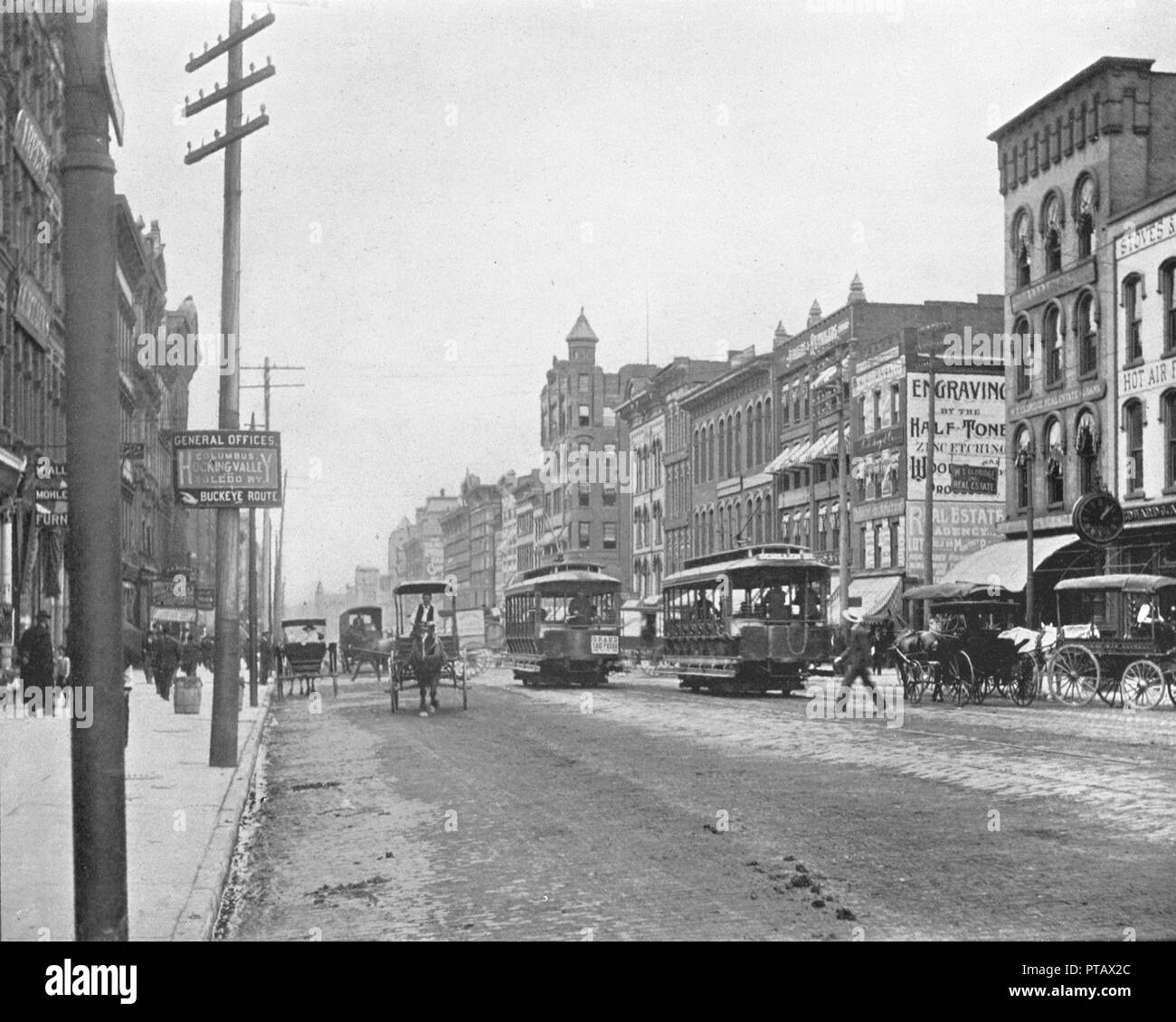 High Street, Columbus, Ohio, USA, c1900.  Creator: Unknown. Stock Photo