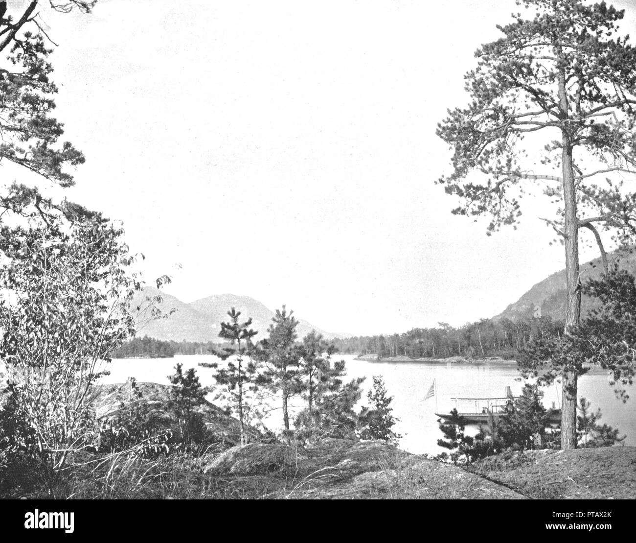 Shelving Rock Mountain, Lake George, New York State, USA, c1900 ...