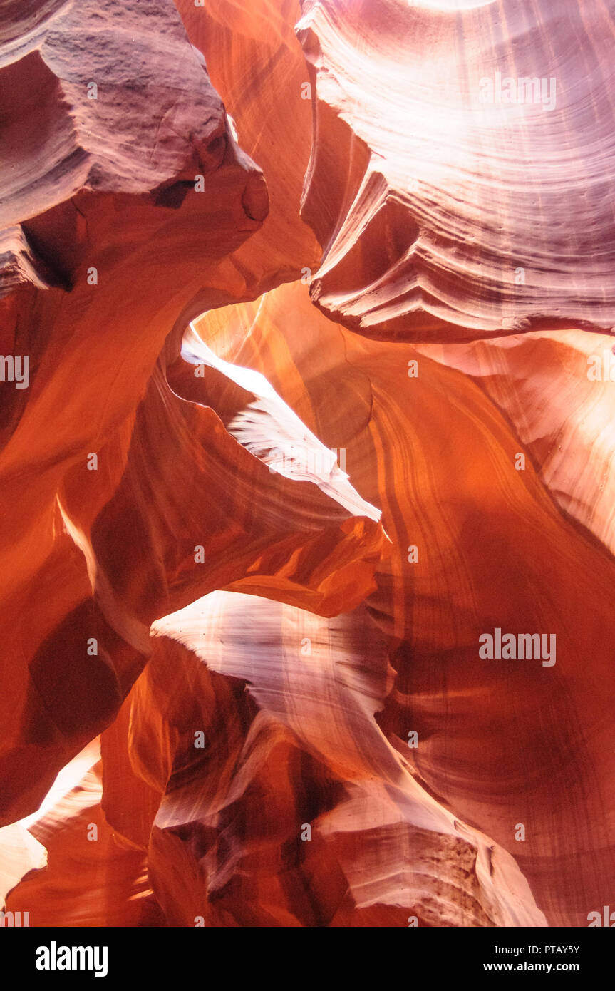 Sandstone interior of upper antelope canyon hi-res stock photography ...