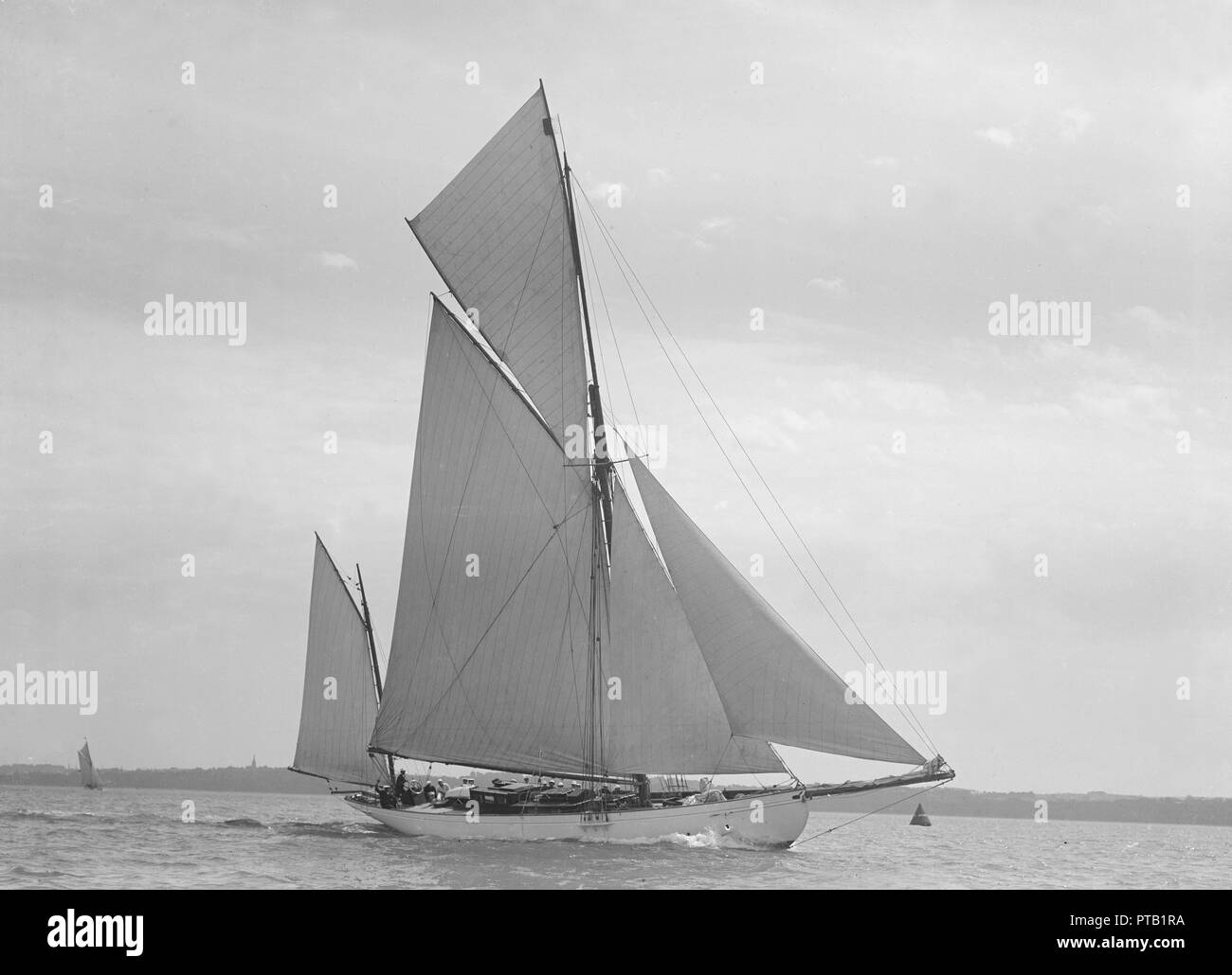 The yawl 'Aglaia', 1911. Creator: Kirk & Sons of Cowes. Stock Photo