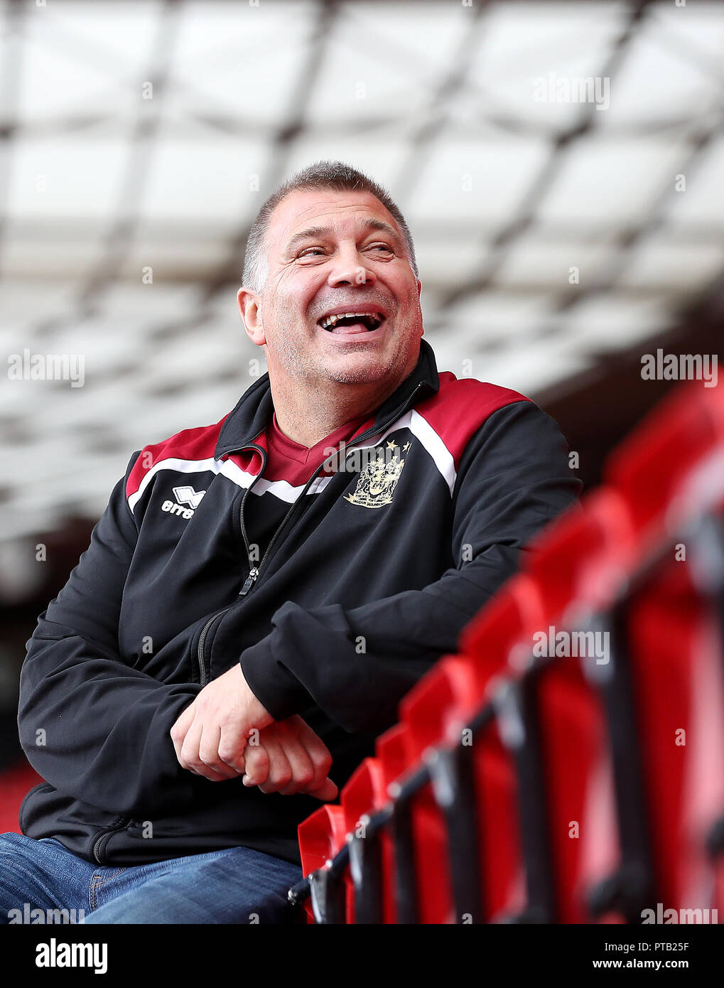 Wigan Warriors head coach Shaun Wane during a photocall at Old Trafford, Manchester, before the upcoming Super League Grand Final. Stock Photo