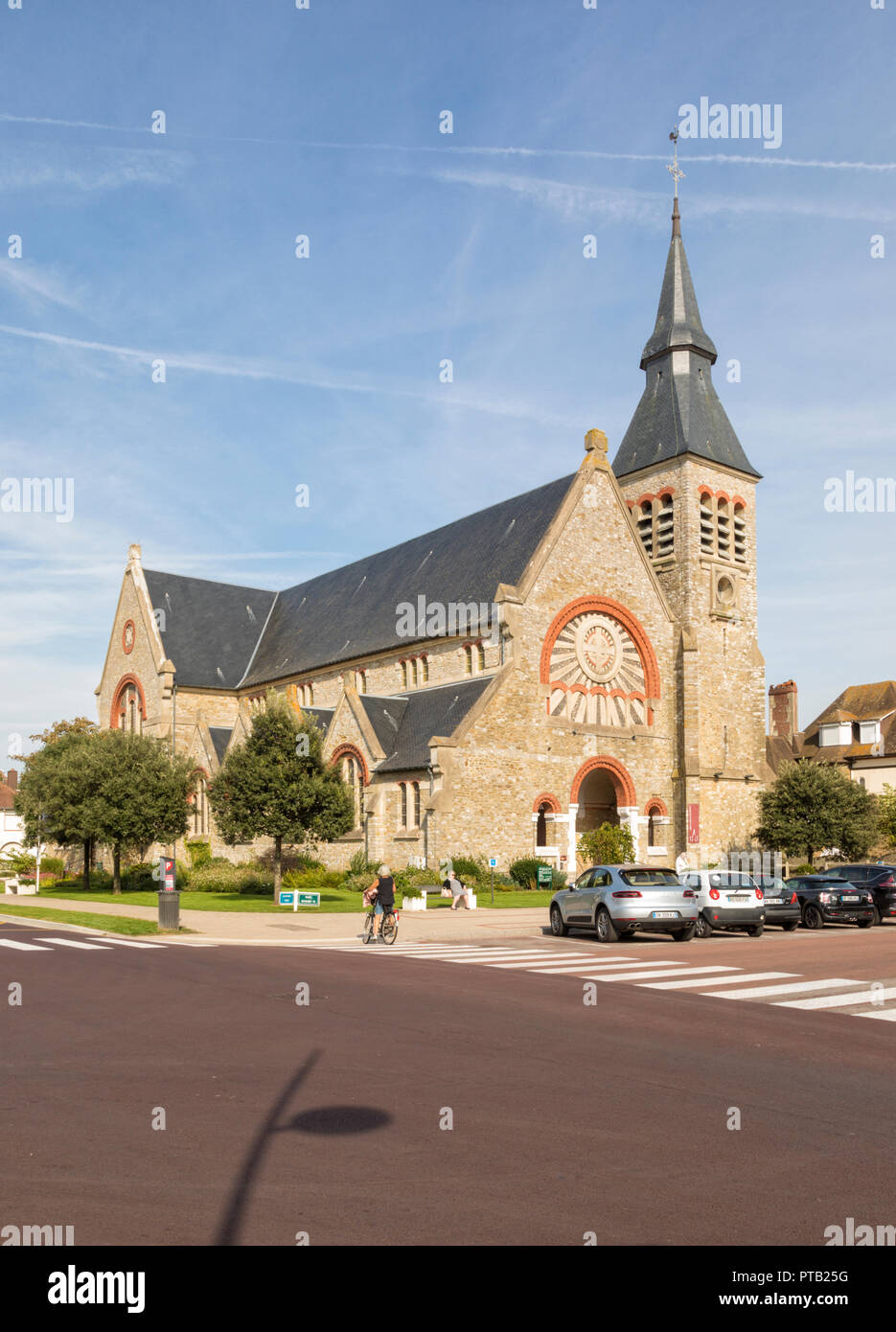 Catholic church of Saint Jeanne d’Arc at Le Touquet-Paris Plage, France Stock Photo