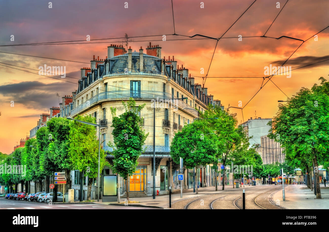 Traditional buildings in the Old Town of Dijon, France Stock Photo Alamy