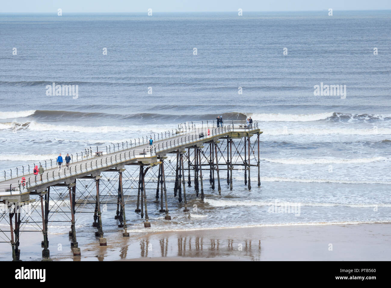 Victorian Pier Saltburn Sea In High Resolution Stock Photography and ...