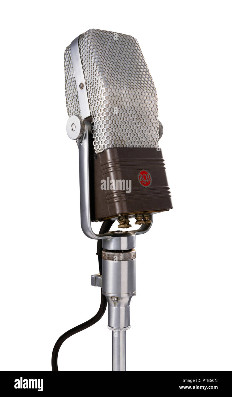 Vintage RCA 44 microphone Stock Photo
