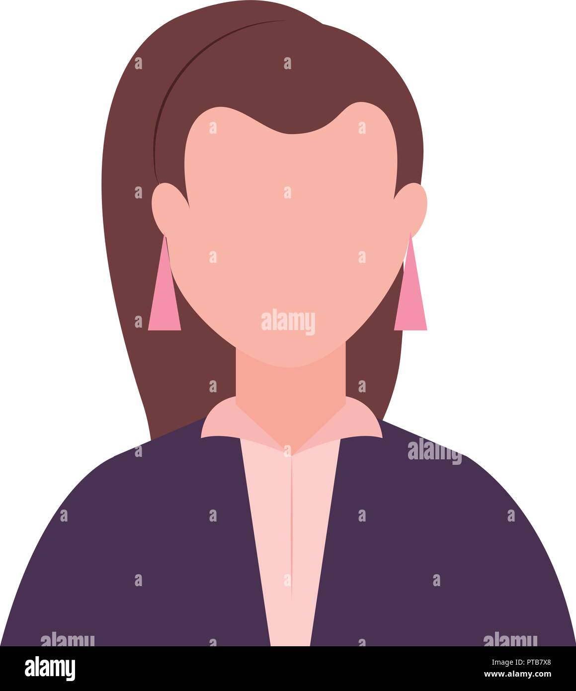 business woman portrait character isolated image vector illustration ...