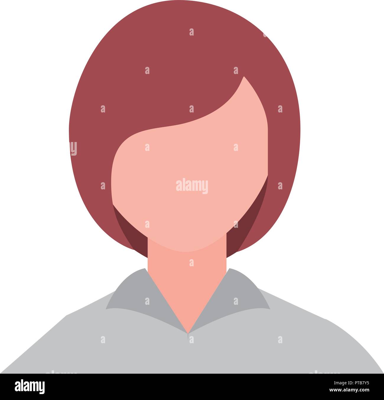 business woman portrait character isolated image vector illustration ...