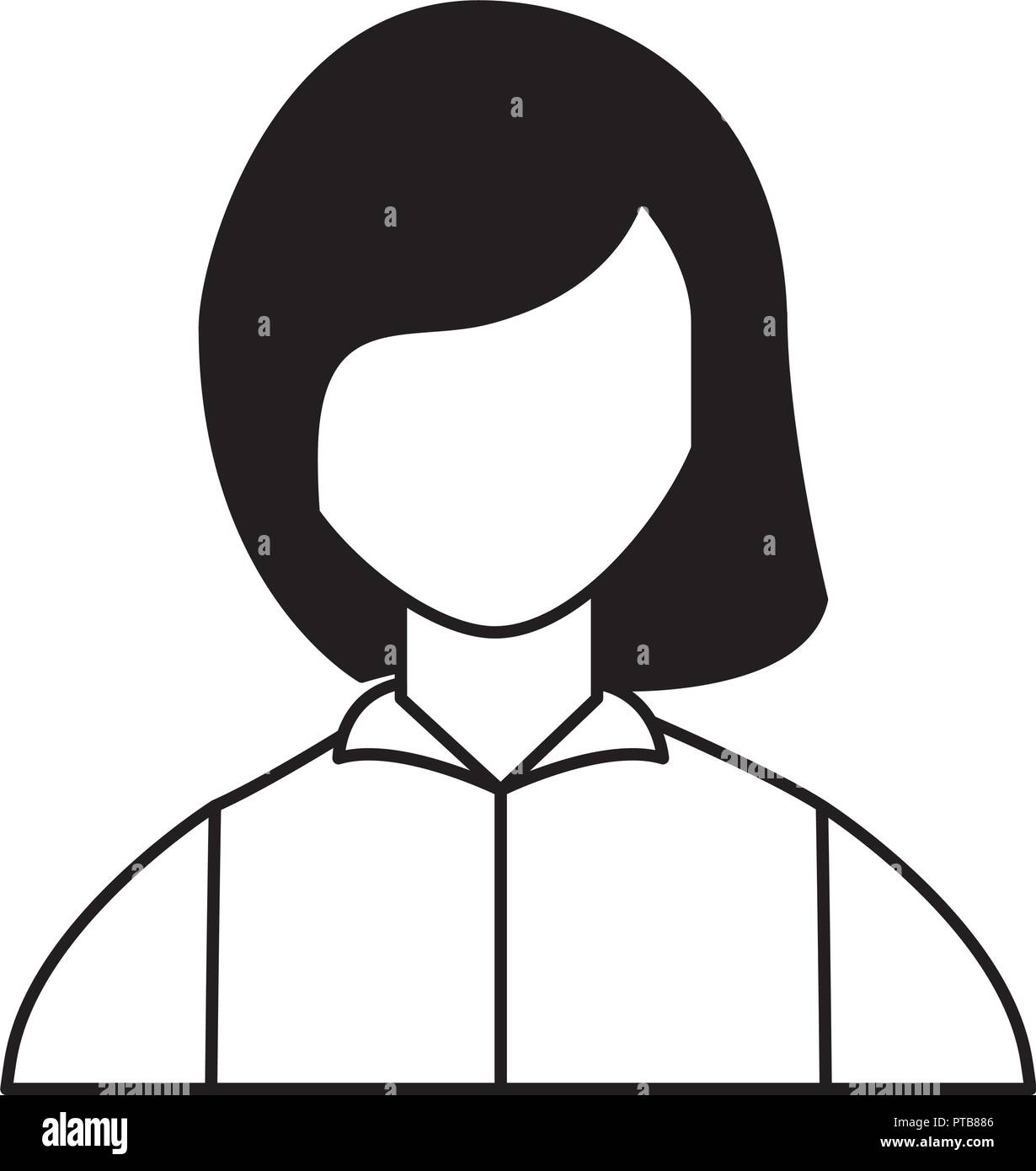 business woman portrait character isolated image vector illustration ...