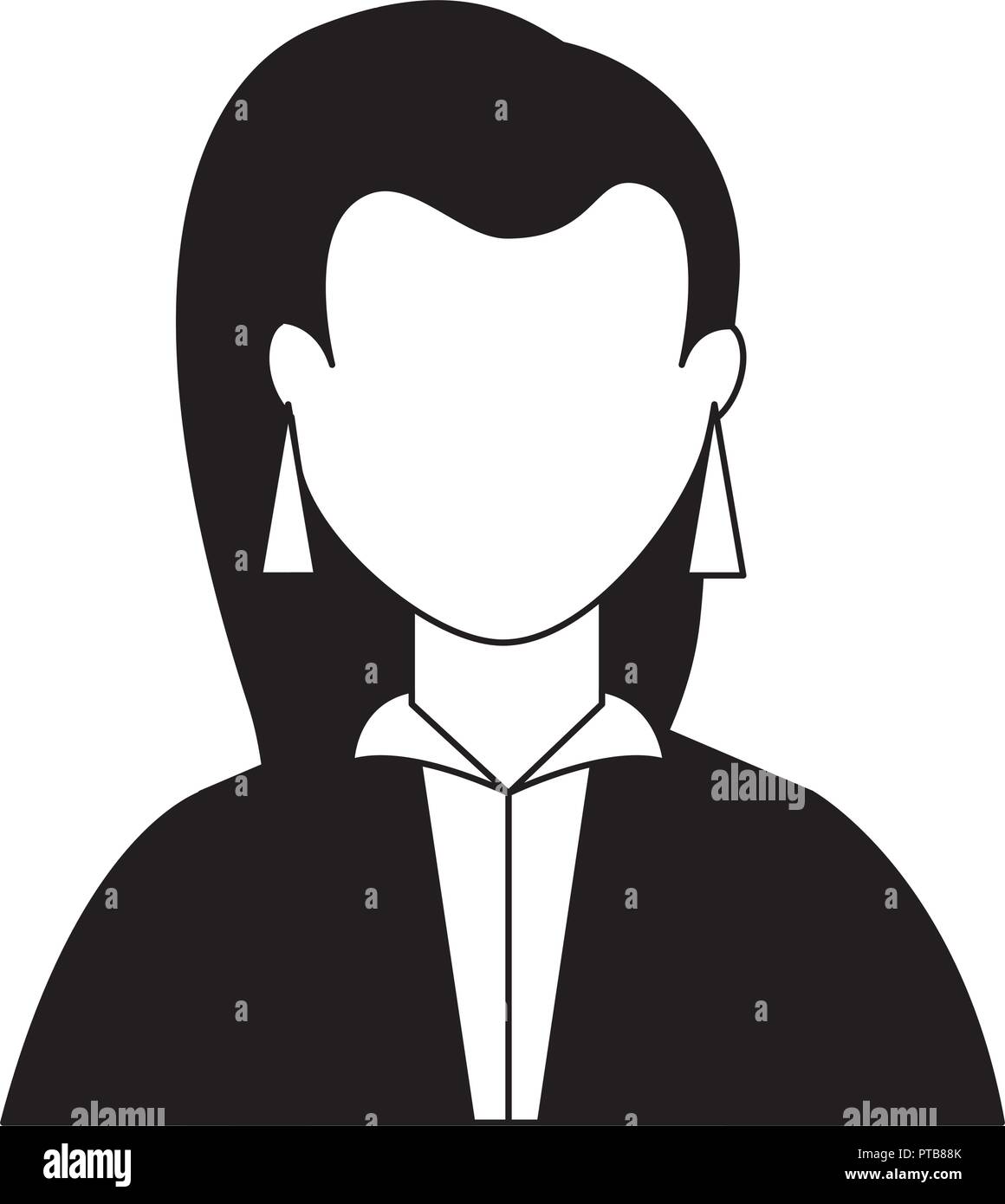 business woman portrait character isolated image vector illustration ...
