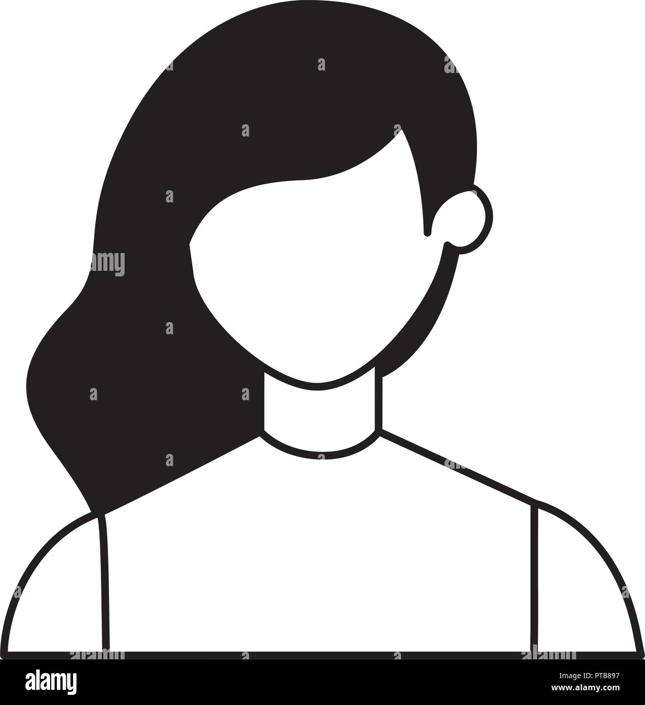 business woman portrait character isolated image vector illustration ...