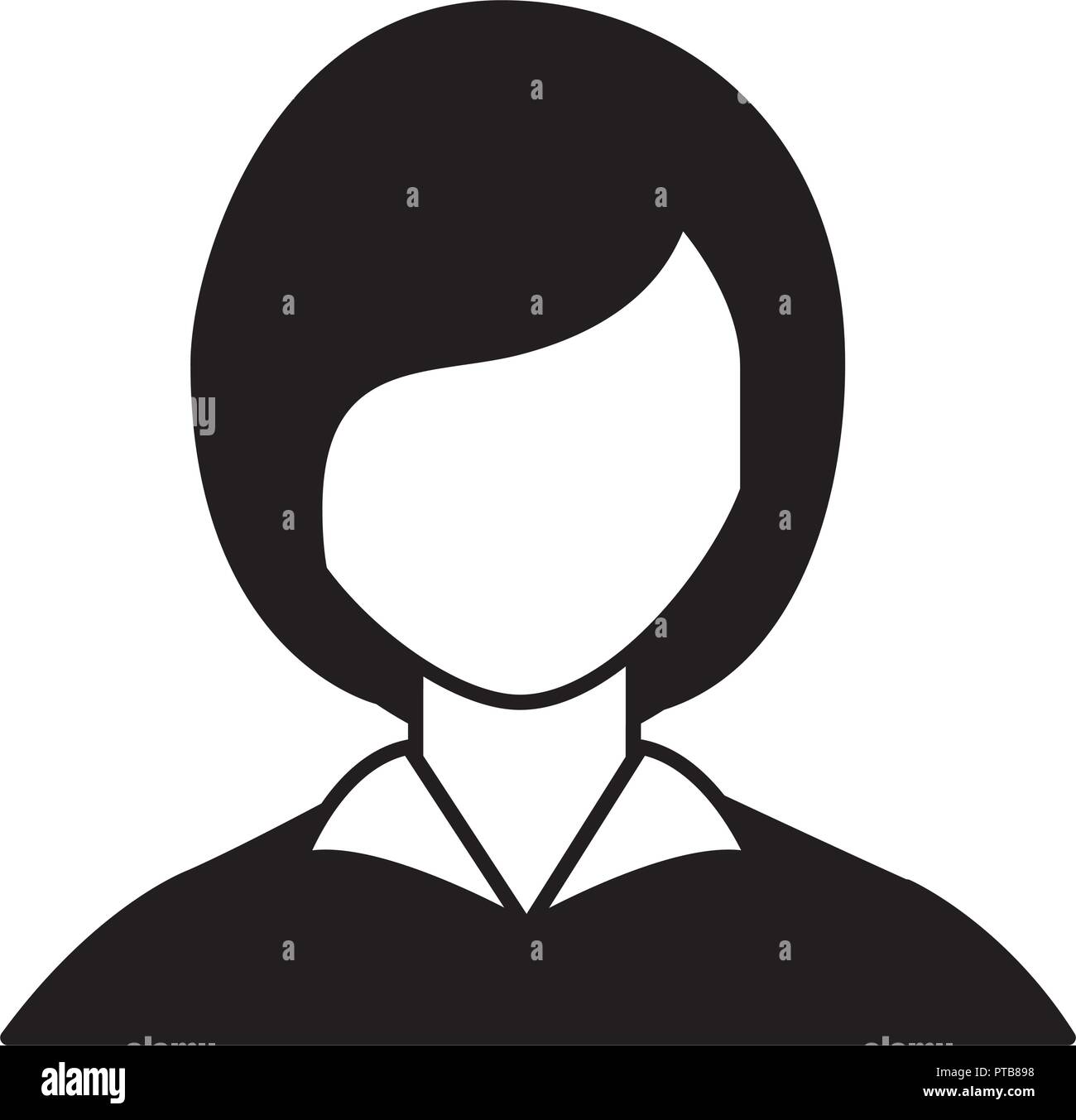 business woman portrait character isolated image vector illustration ...