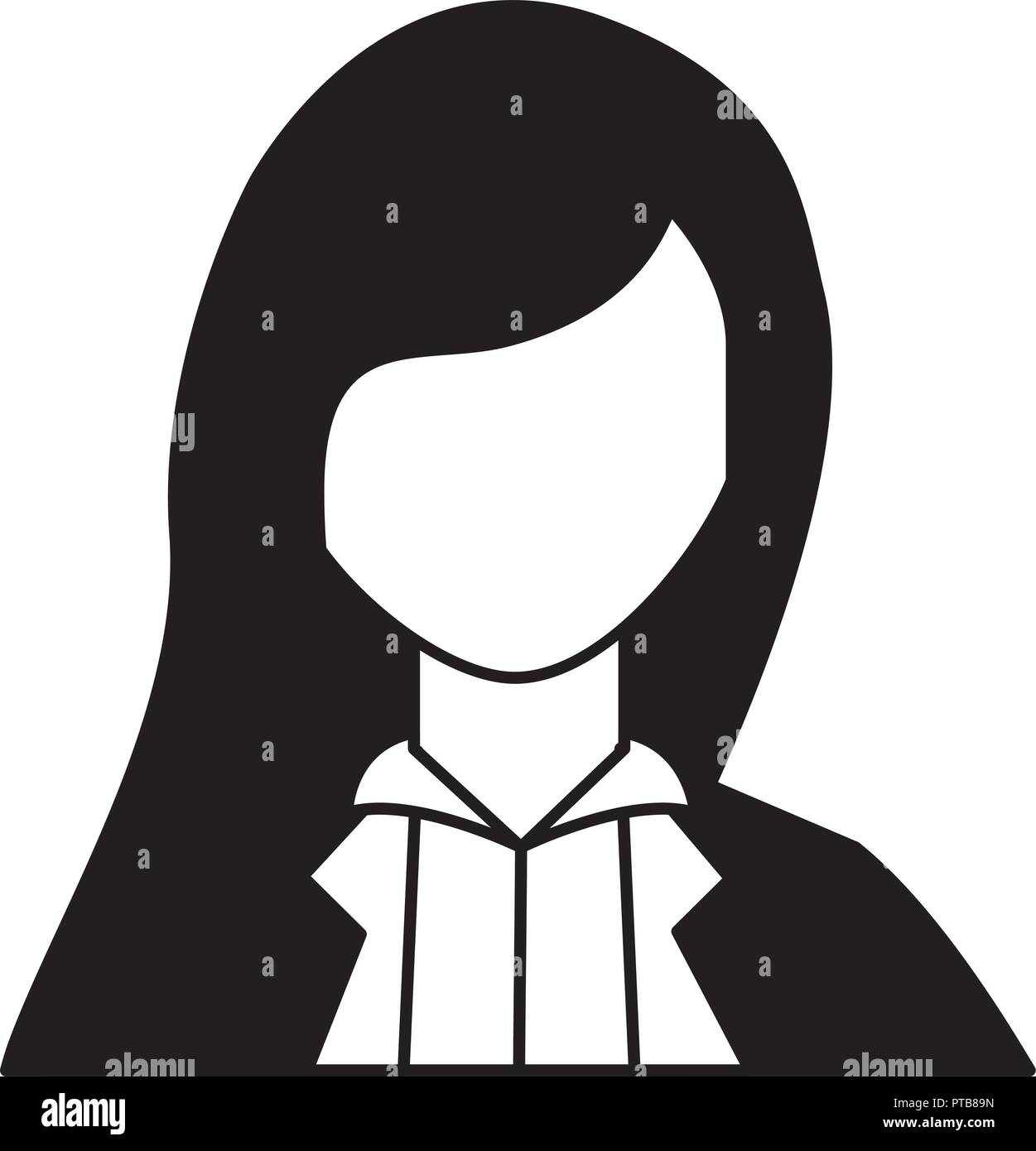 business woman portrait character isolated image vector illustration ...