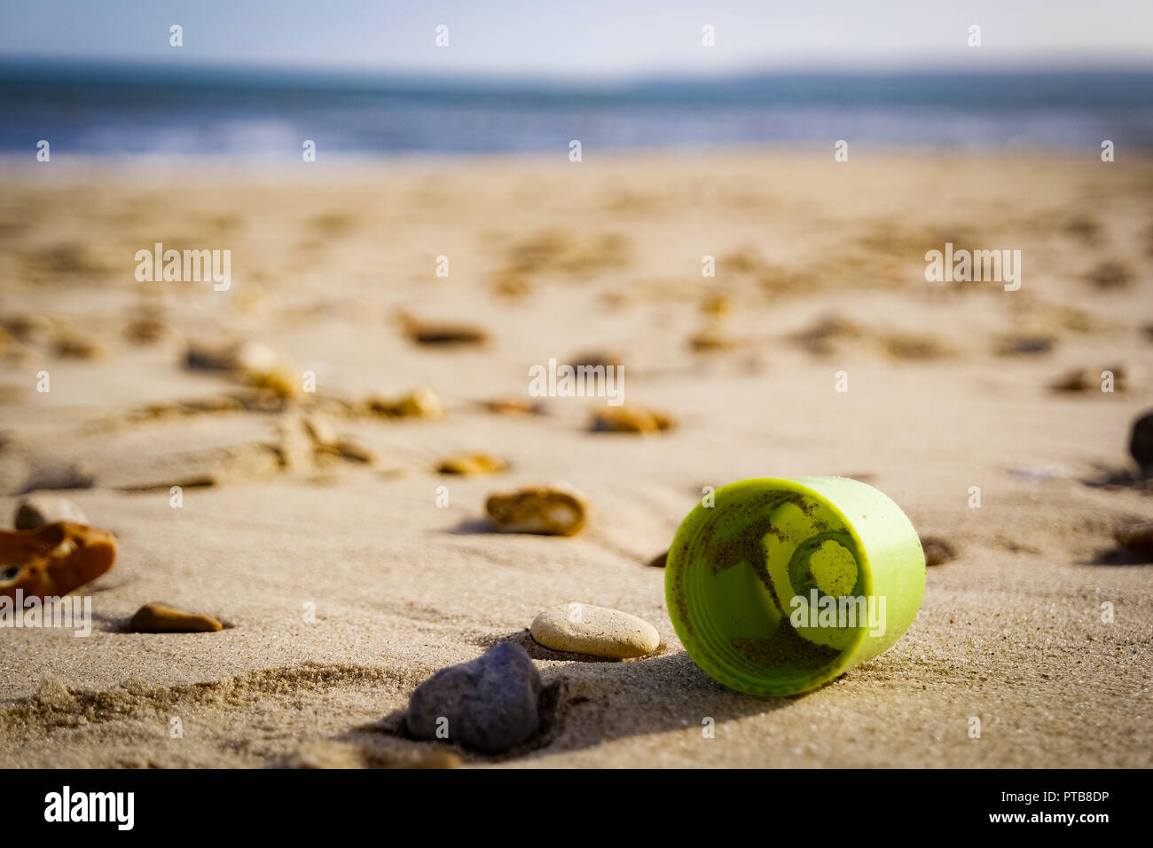 Plastic Rubbish washed up on a Beach, UK Stock Photo - Alamy