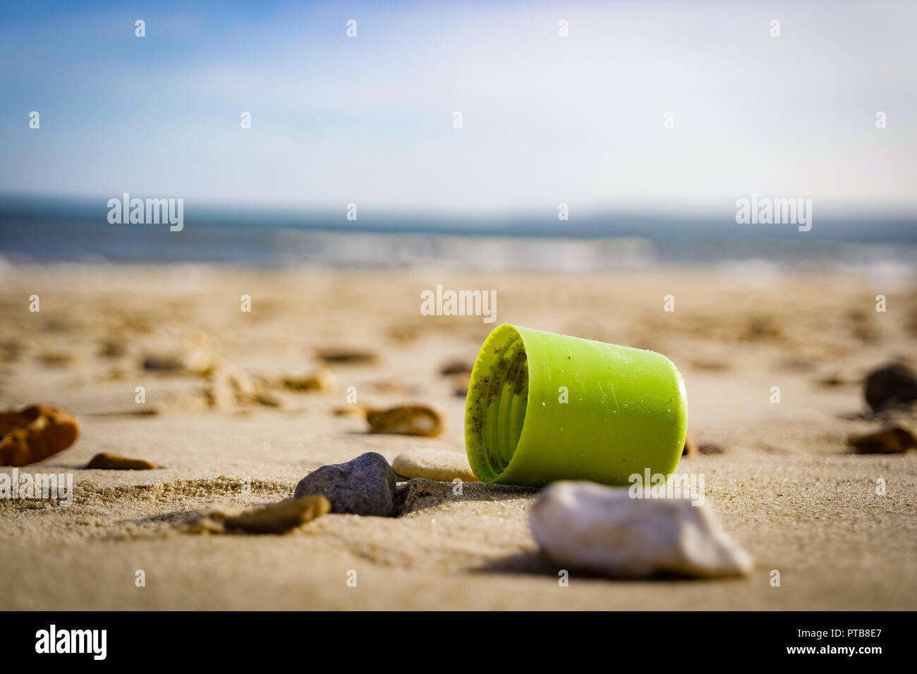 Plastic Rubbish washed up on a Beach, UK Stock Photo - Alamy