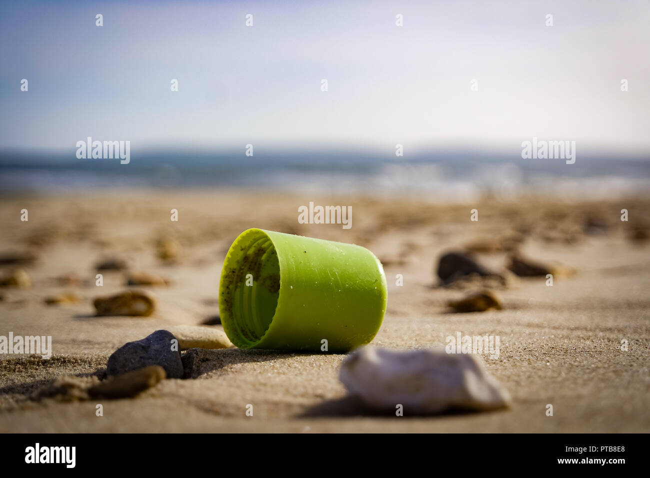 Plastic Rubbish washed up on a Beach, UK Stock Photo - Alamy