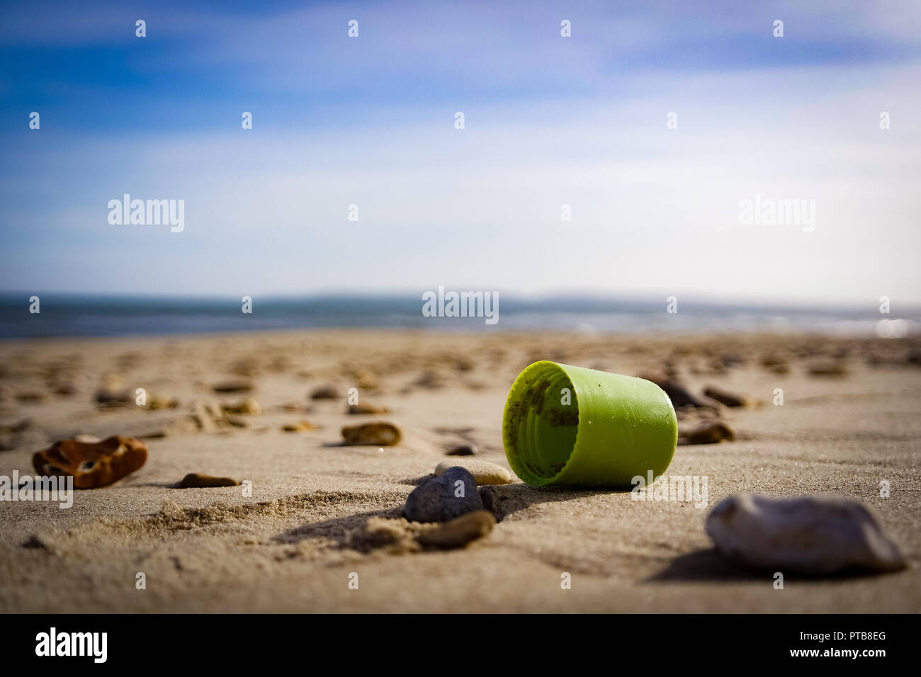 Plastic Rubbish washed up on a Beach, UK Stock Photo - Alamy