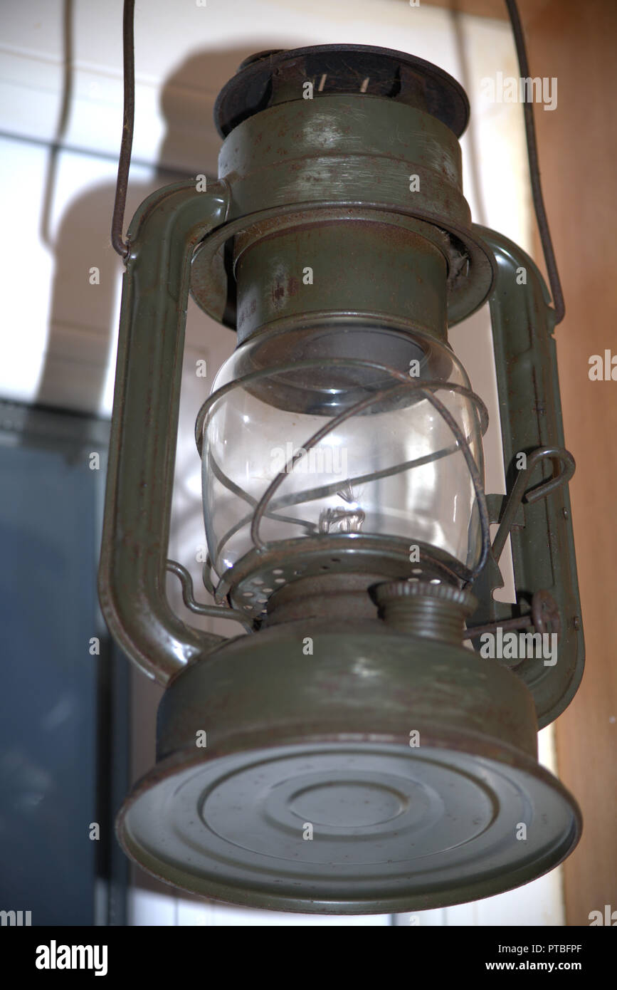 Kerosene or hurricane lamp Stock Photo
