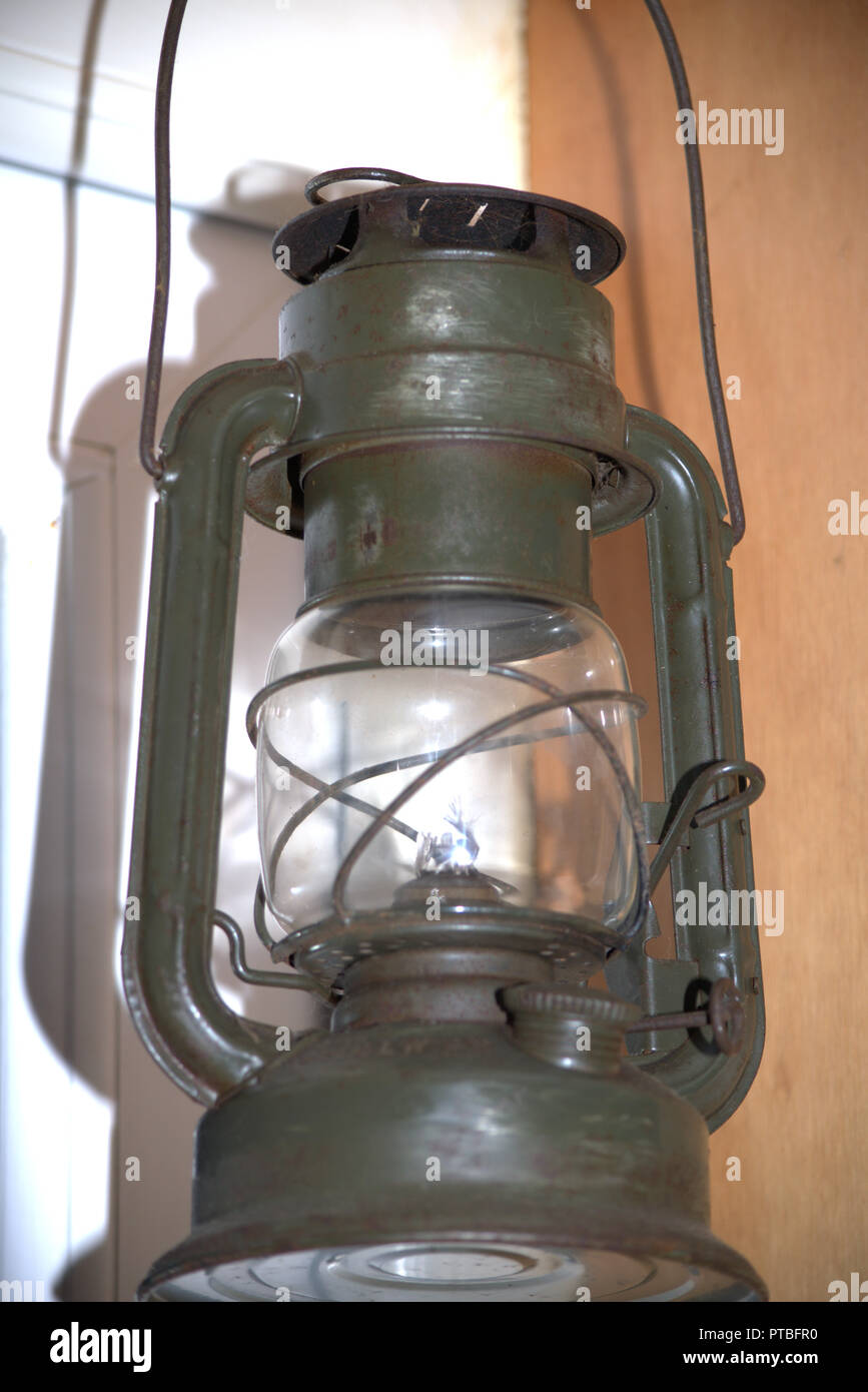 Kerosene or hurricane lamp Stock Photo Alamy