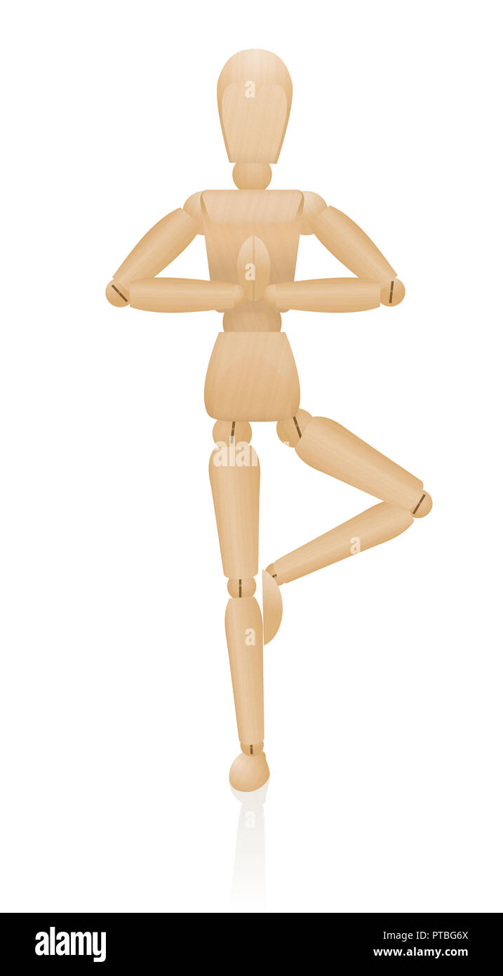 Yoga poses for concept balancing standing Vector Image