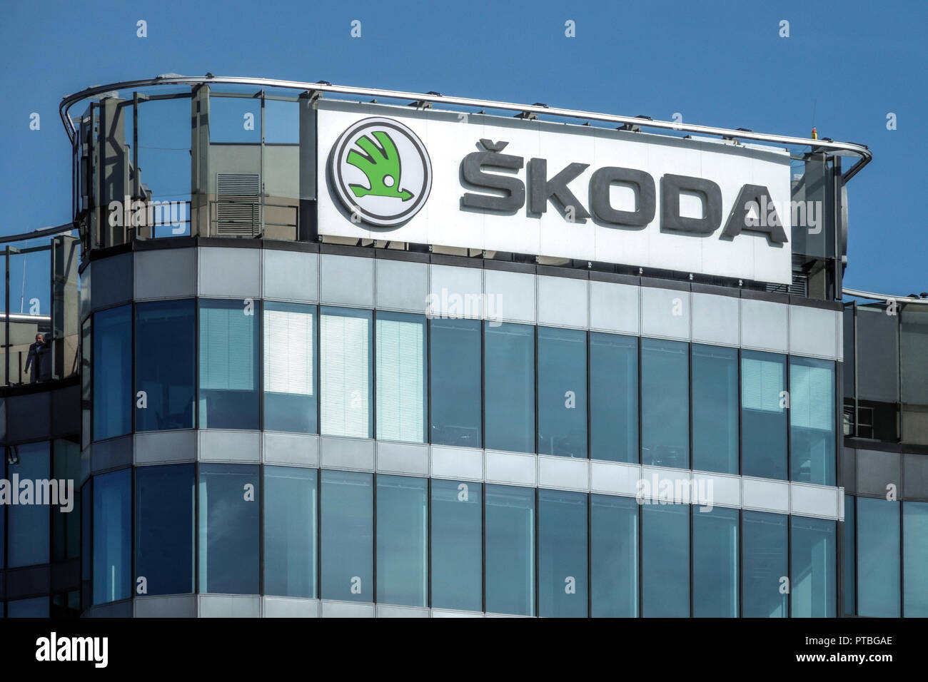 Skoda logo, Czech Republic Stock Photo