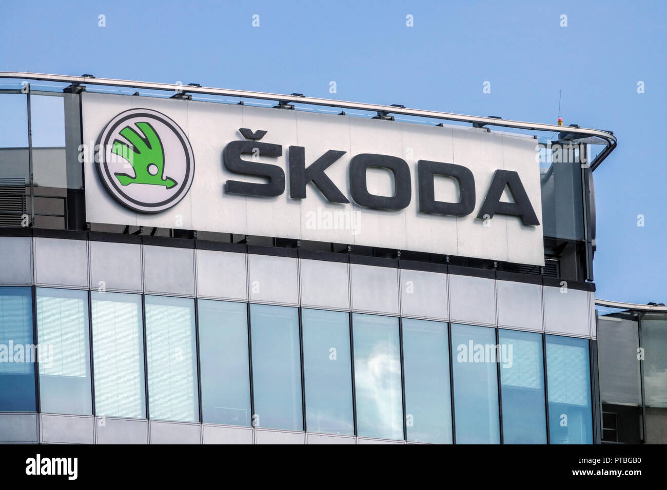Skoda logo, Czech Republic Stock Photo