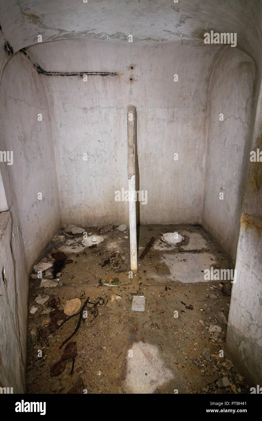 toilet in underground bunker Stock Photo Alamy